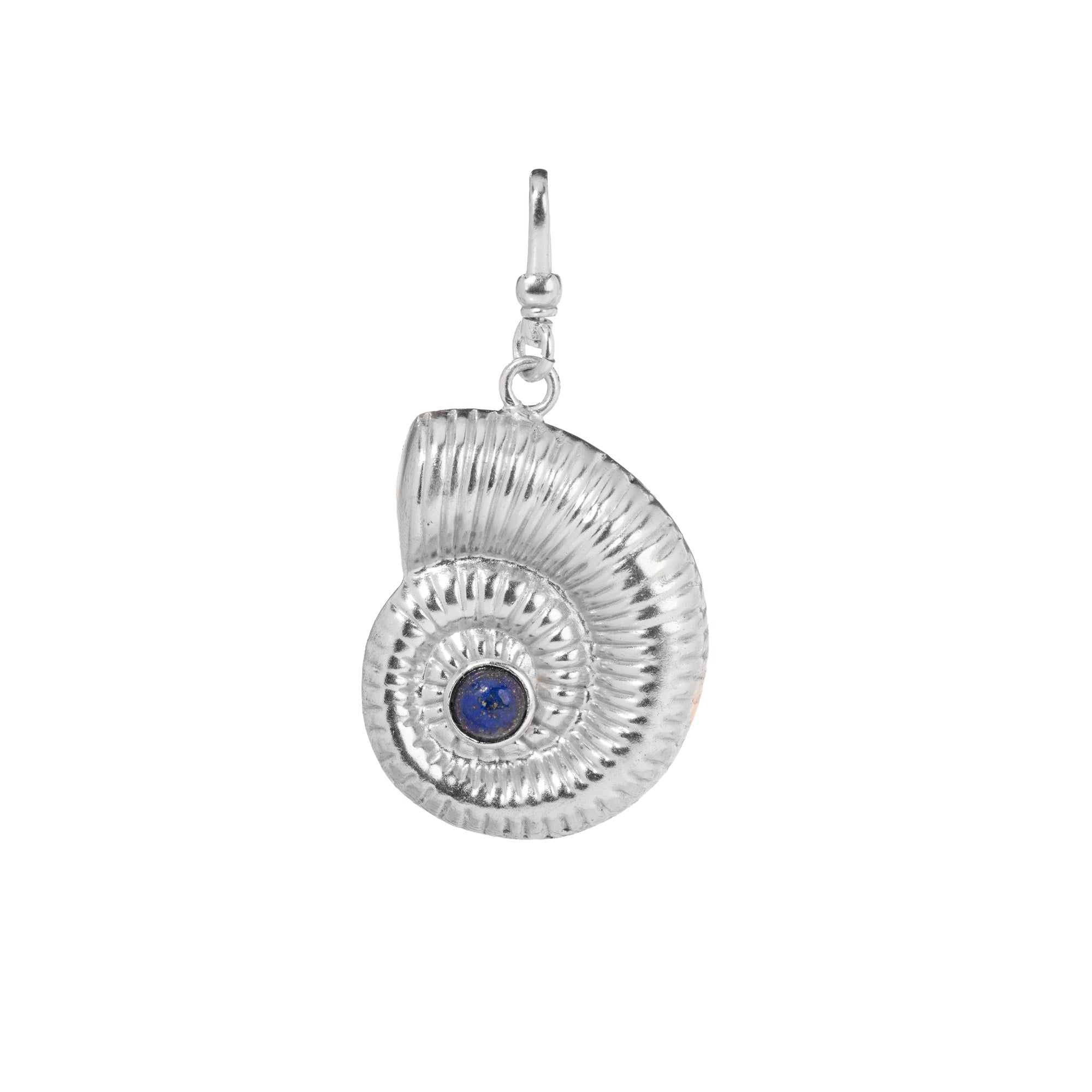 The Aurora: Reversible Ammonite Gold Shell (Lapis & Pearl)