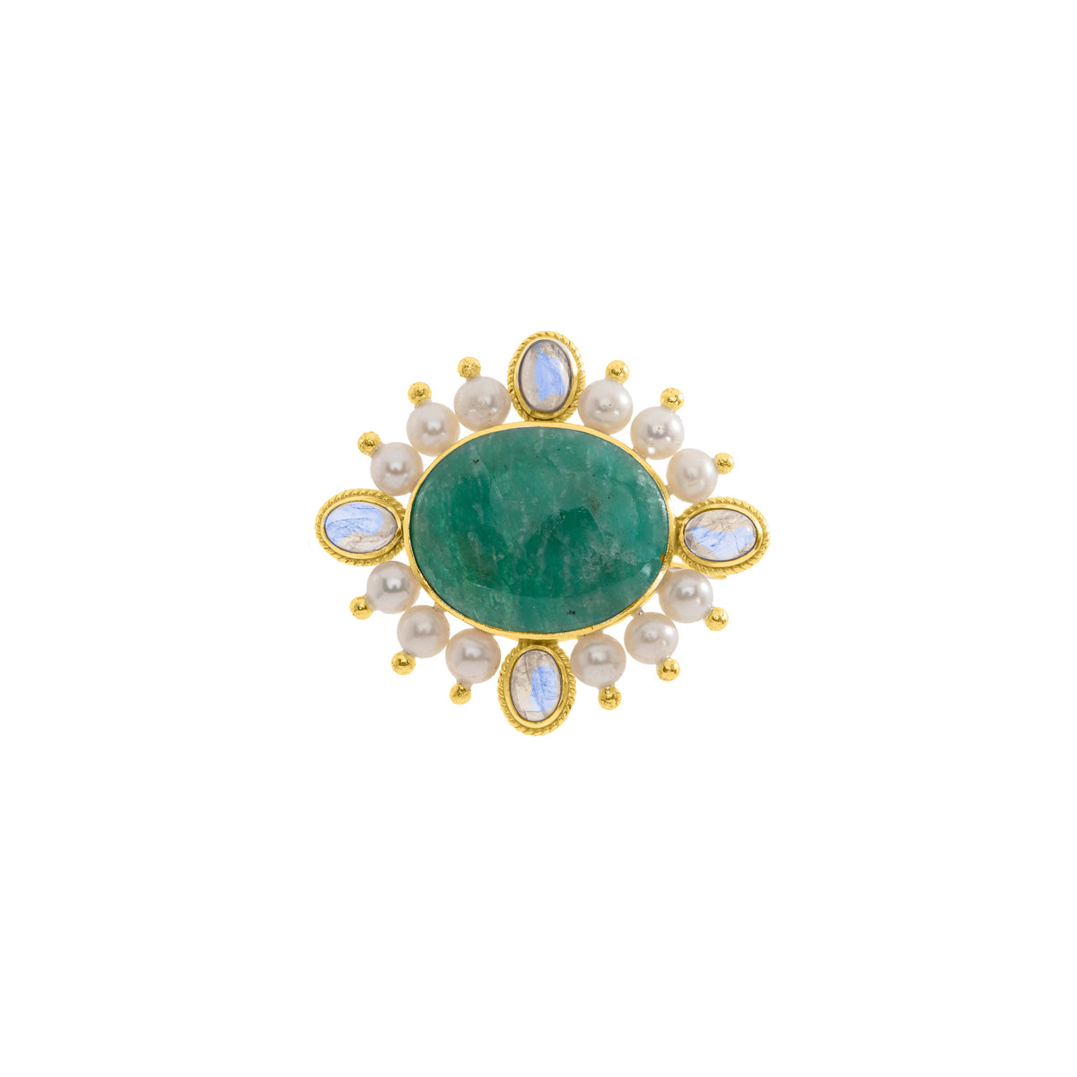 Gemstone and Pearl Brooch + Clip + Charm: The Celeste