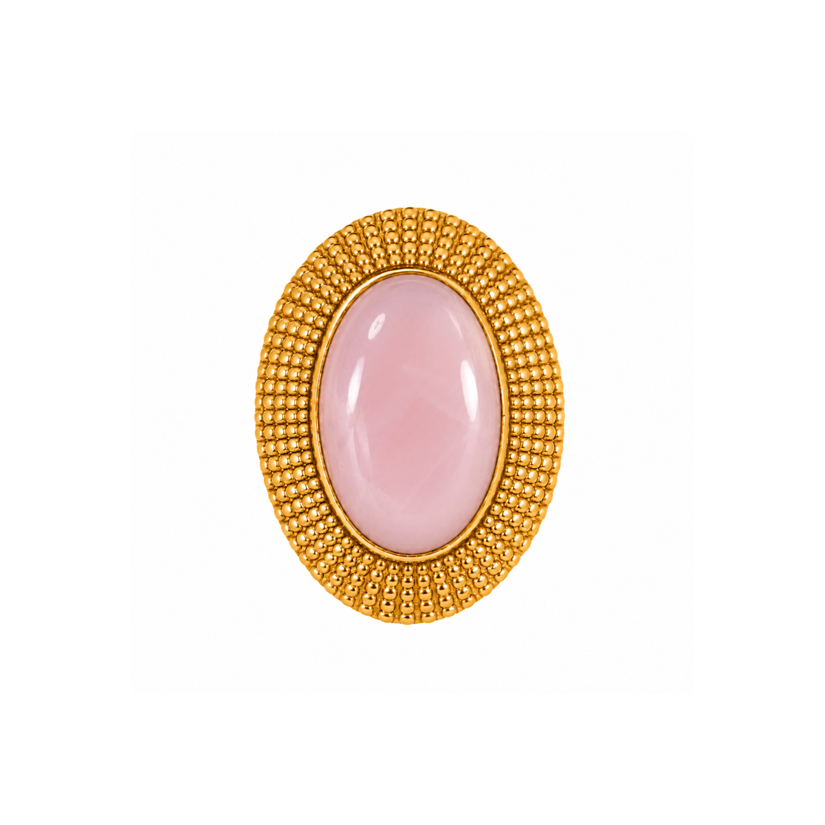 Large Oval Pink Opal Ring: The Cleopatra
