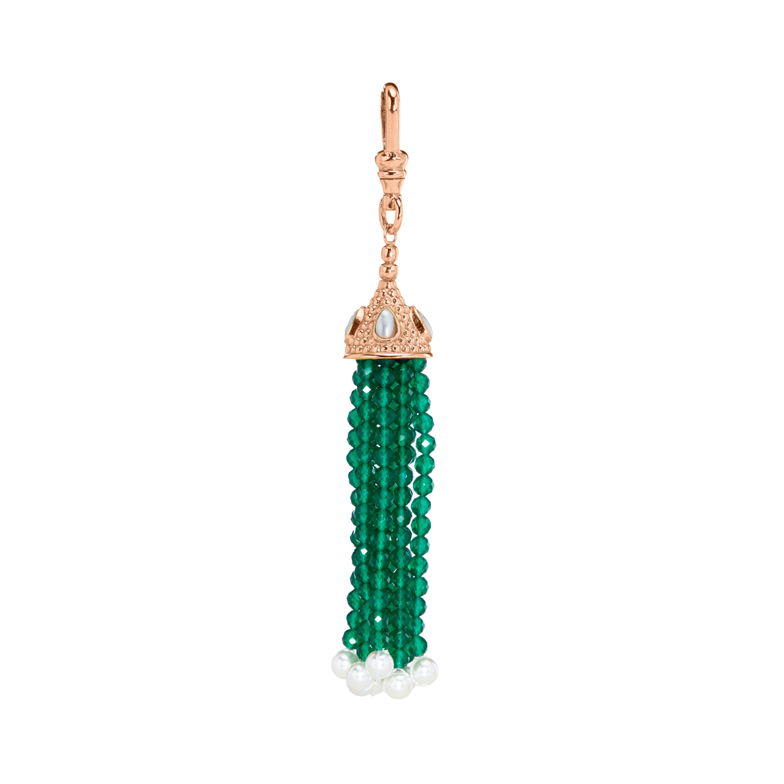 The Odessa: Green Onyx Tassel Charm