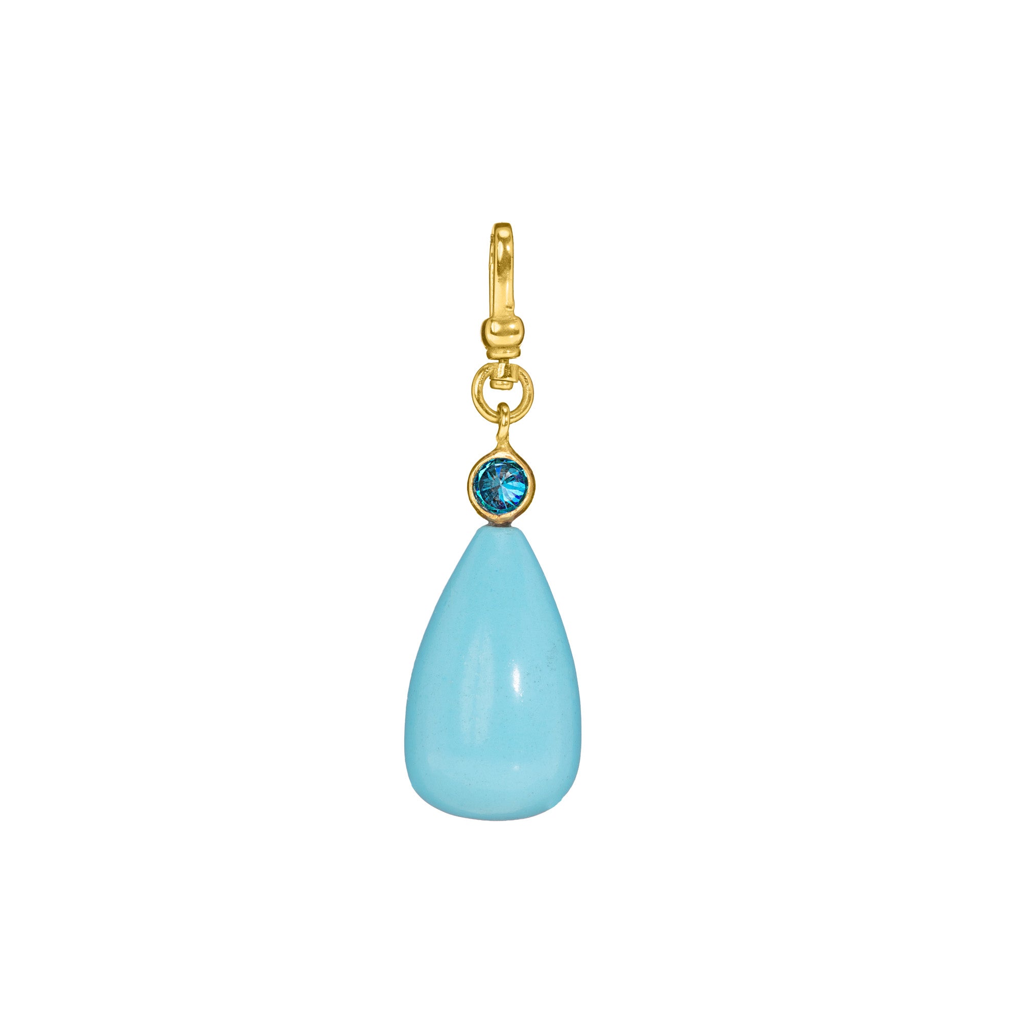 The Melody: Large Blue & Turquoise Drop Charm