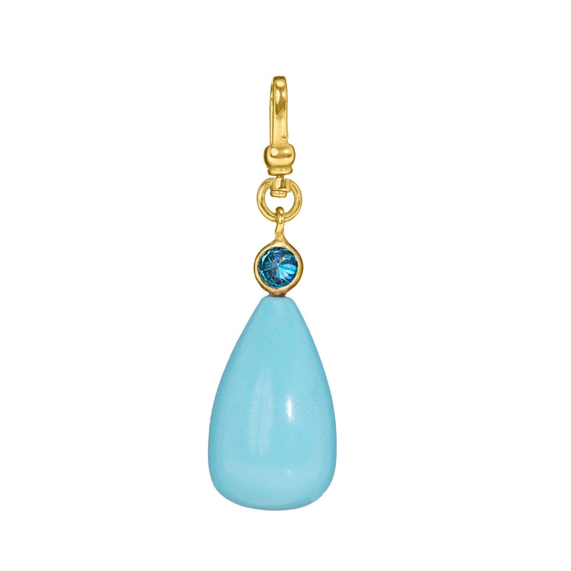 The Melody: Small Blue & Turquoise Drop Charm