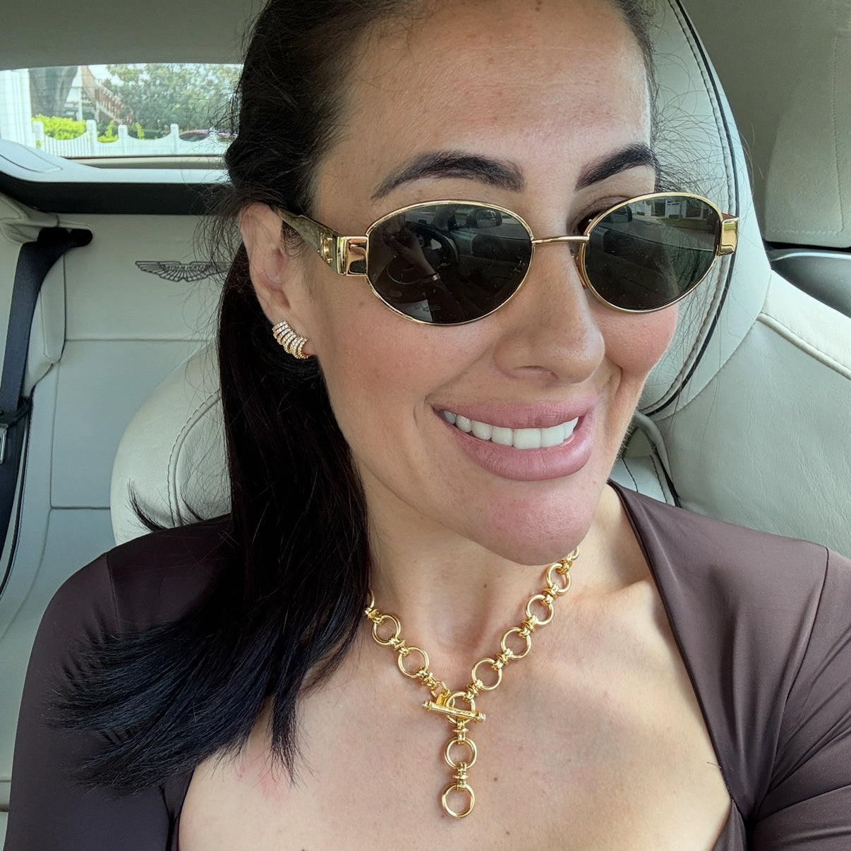 The Willow: Chunky Link T-Bar Necklace