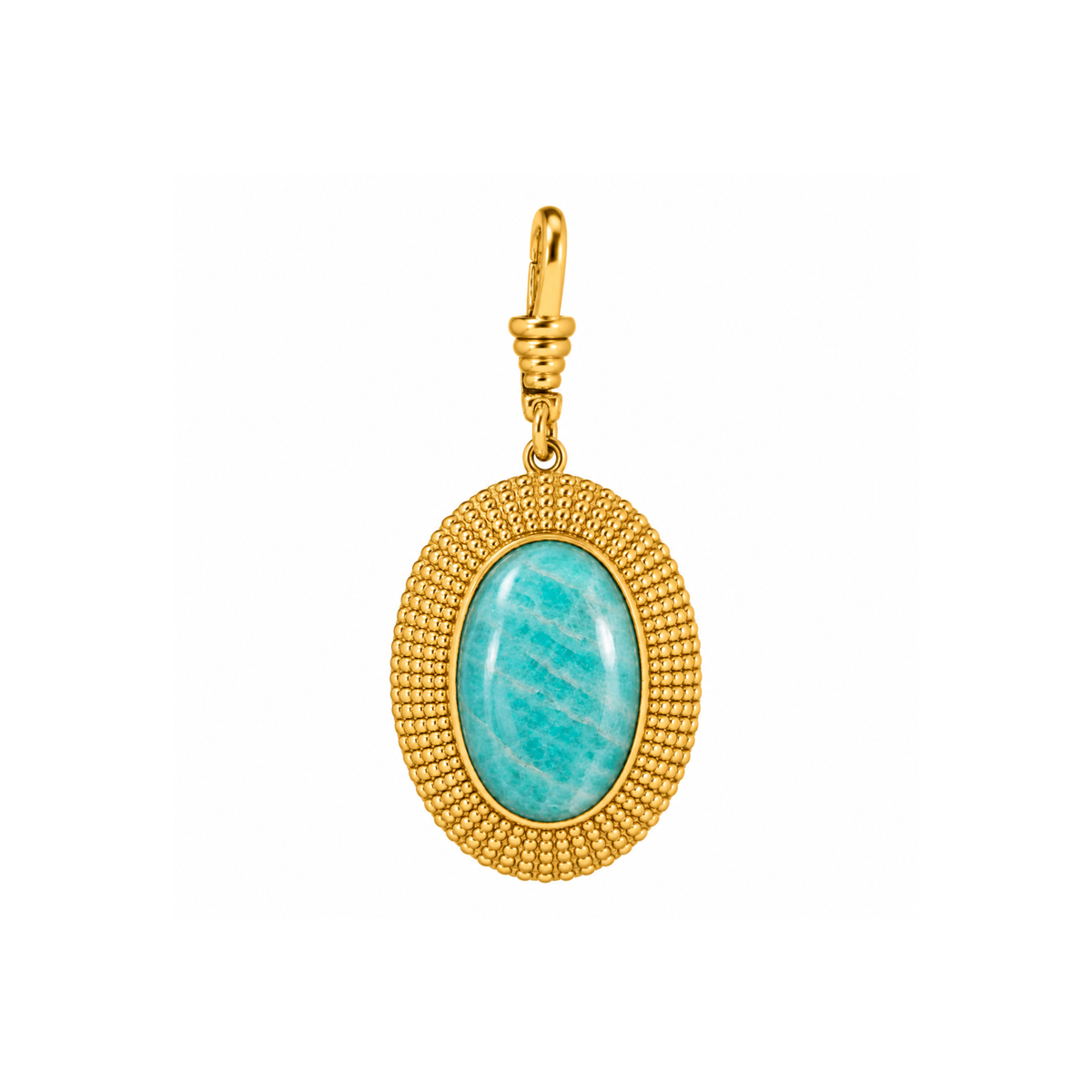 Large Oval Opal & Amazonite Charm: The Cleopatra