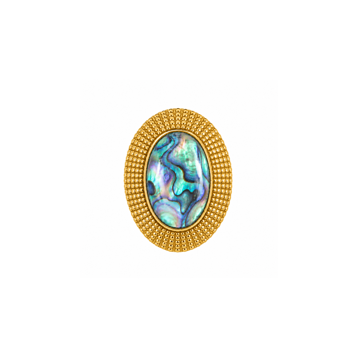 Small Oval Perlemoen/Abalone Ring: The Cleopatra