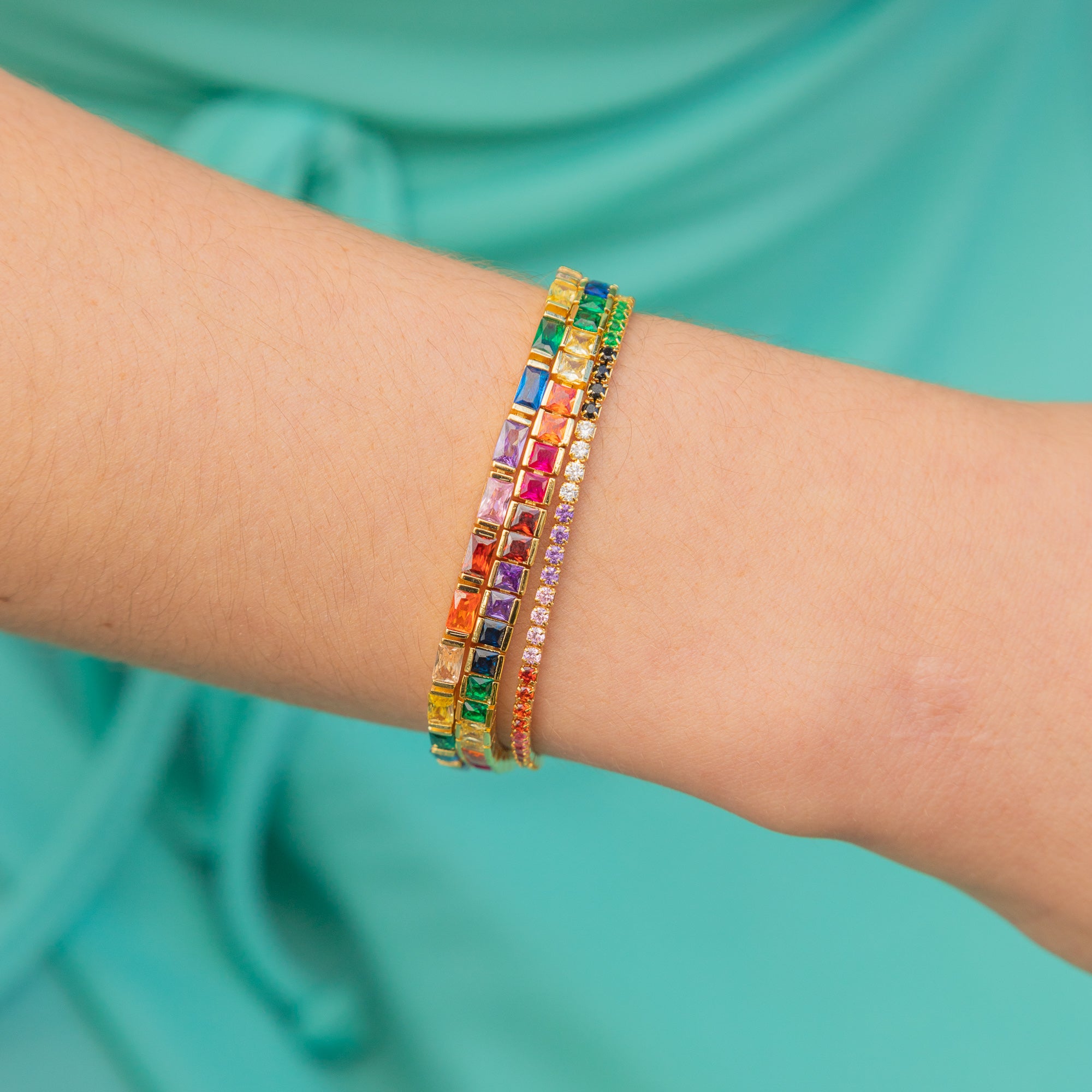 Multi Gemstone Tennis Bracelet: The Ramona