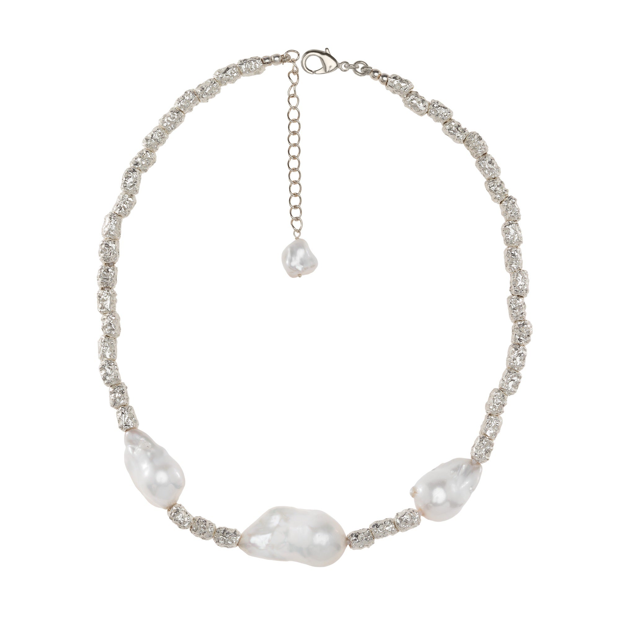 The Amari: 3 Baroque Pearl Necklace