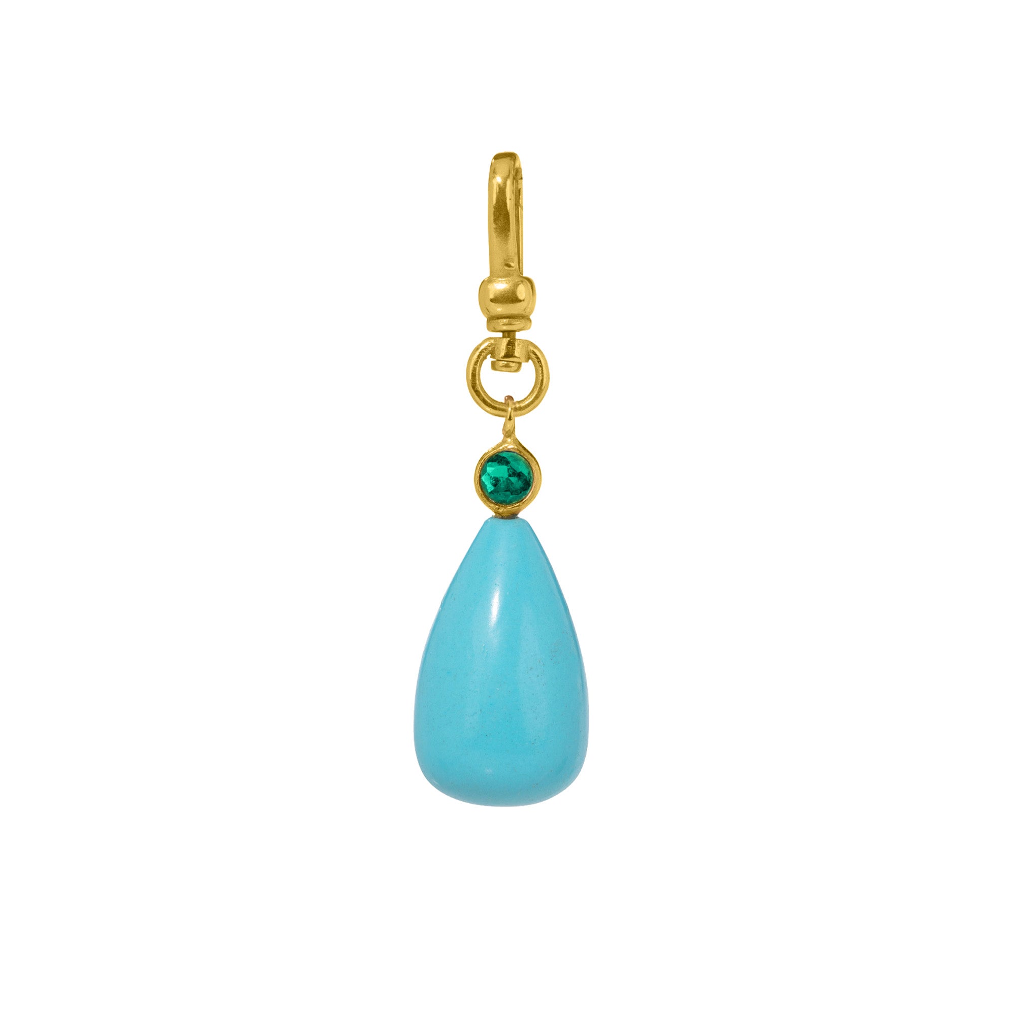 The Melody: Small Green & Turquoise Drop Charm