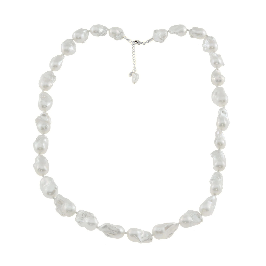 18k Gold Vermeil Natural Baroque Pearl Necklace: The Monica