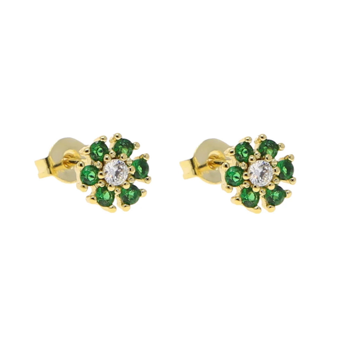Dainty Gemstone Flower Studs: The Alysia