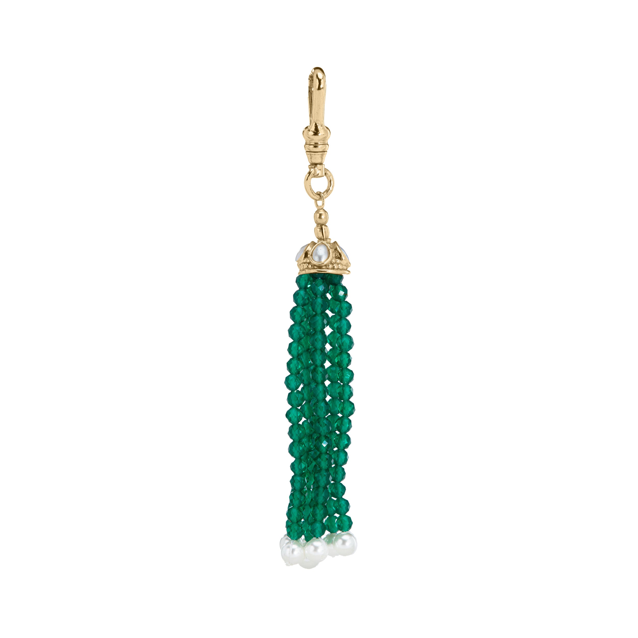 The Odessa: Green Onyx Tassel Charm