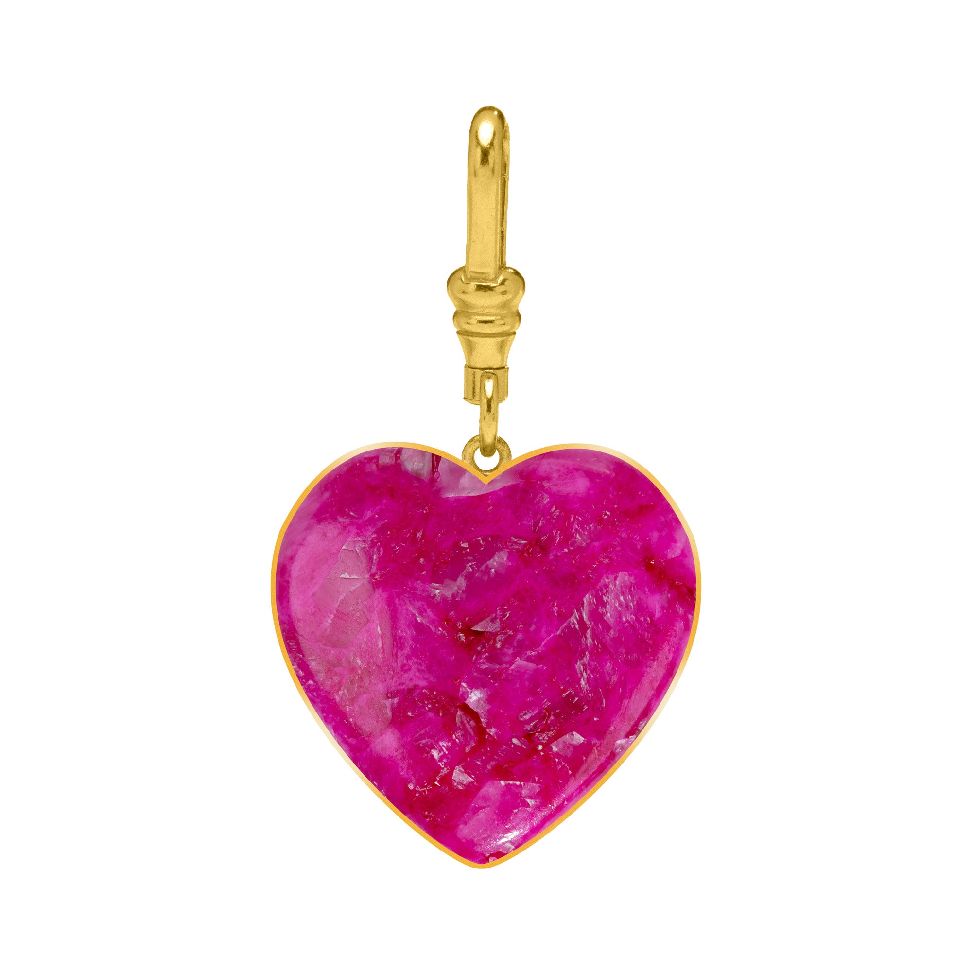 Large Wide Heart Reversible Charms