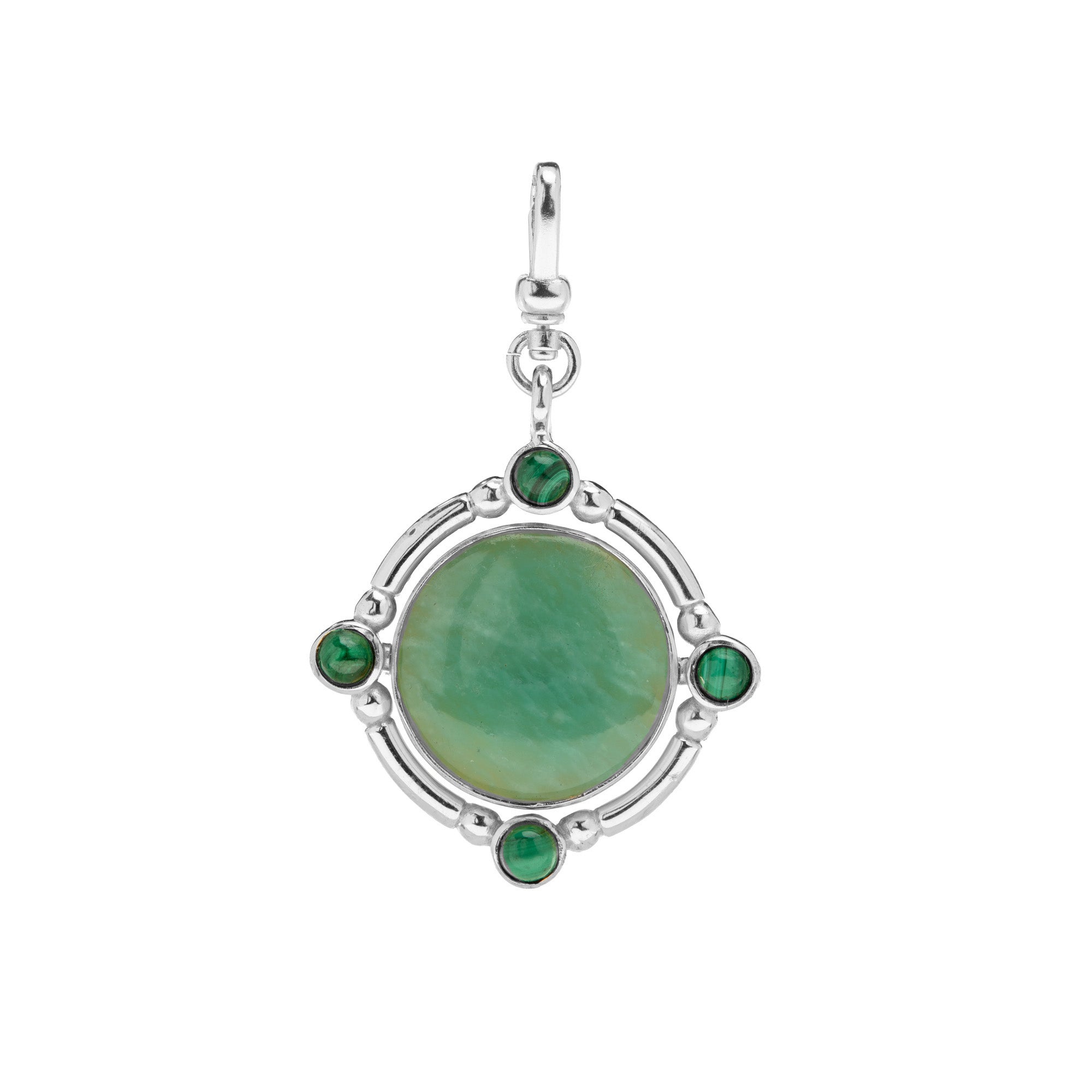 The Odette: Lizardite & Amazonite 4-in-1 Reversible/Flippable Charm