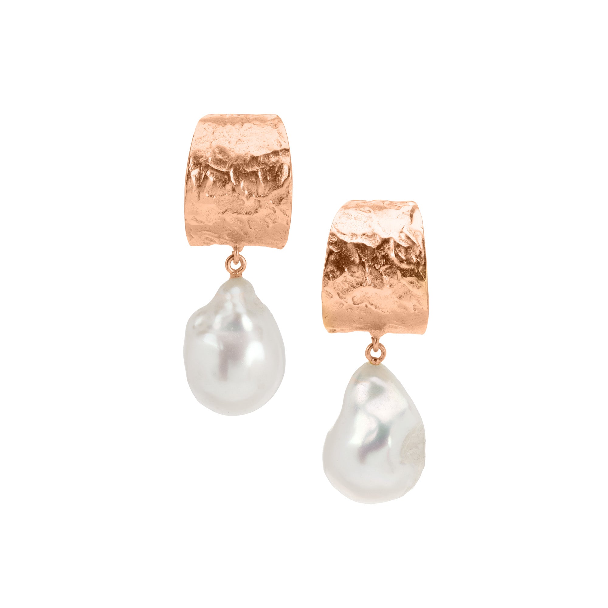 The Paloma: Small Hammered Hoop & Baroque Pearl