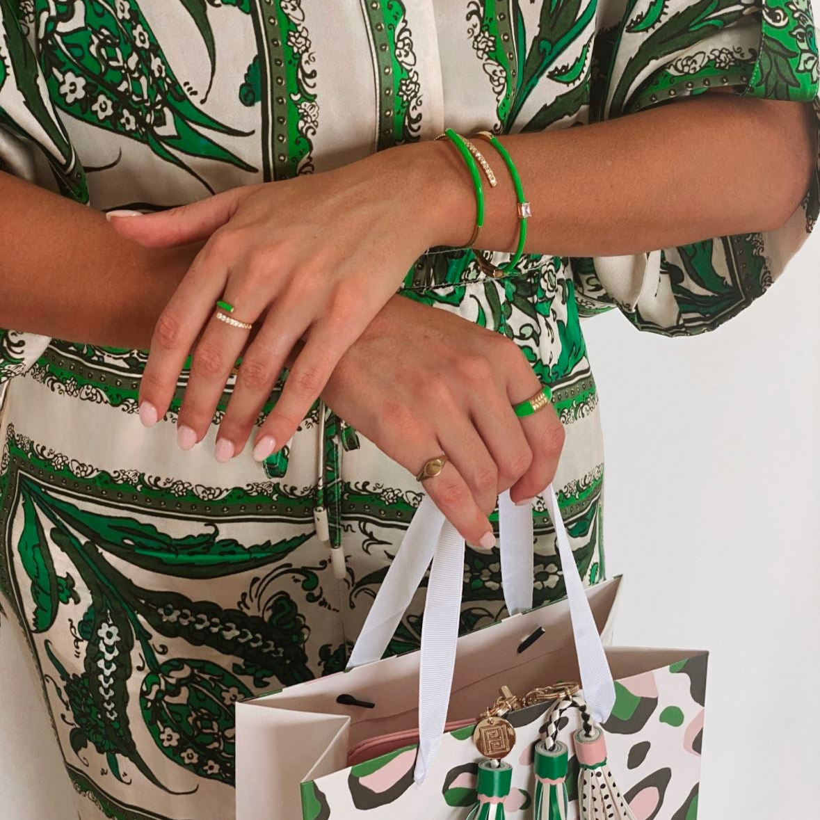 The Joy Green Enamel Ring