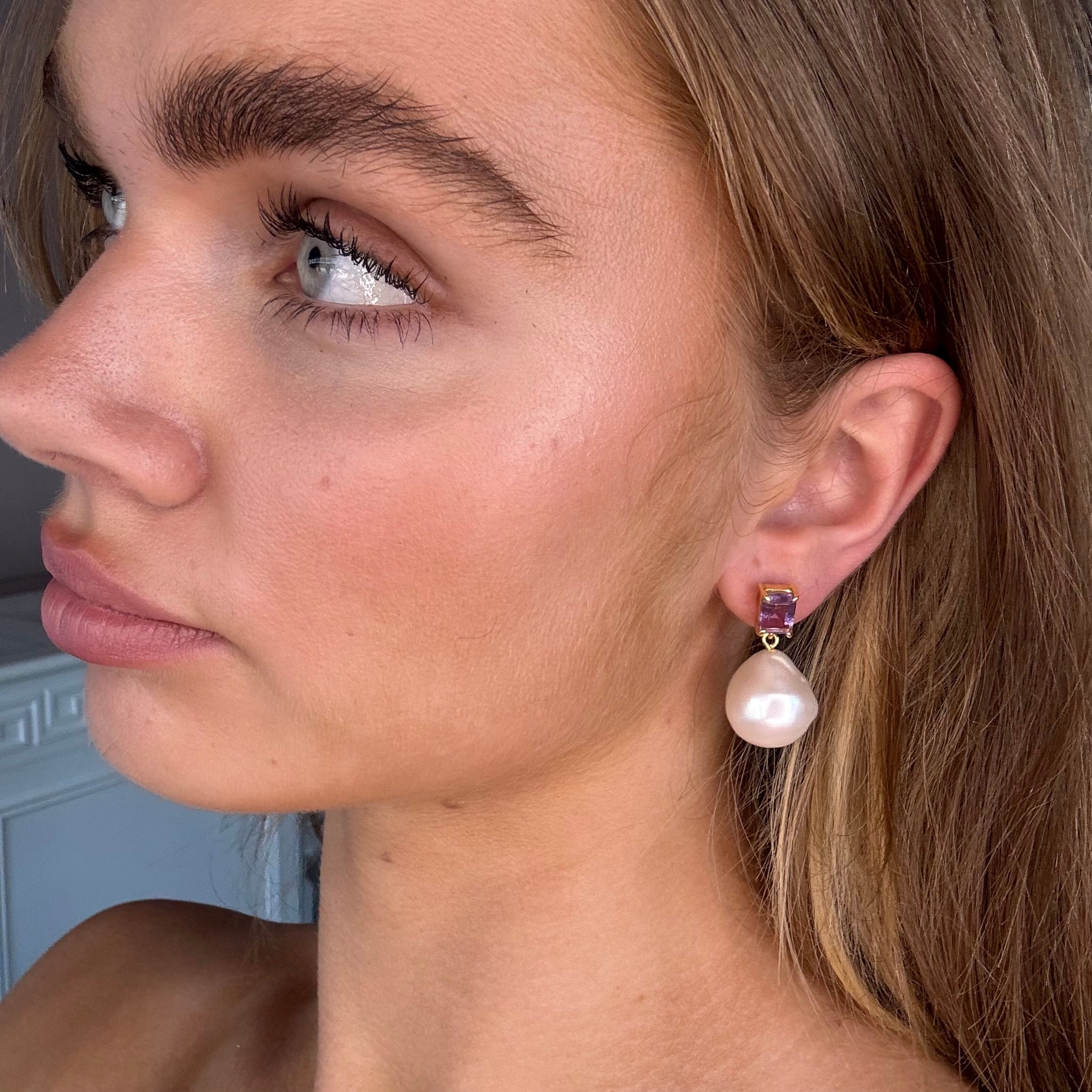 The Bellen: Baroque Pearl Earrings