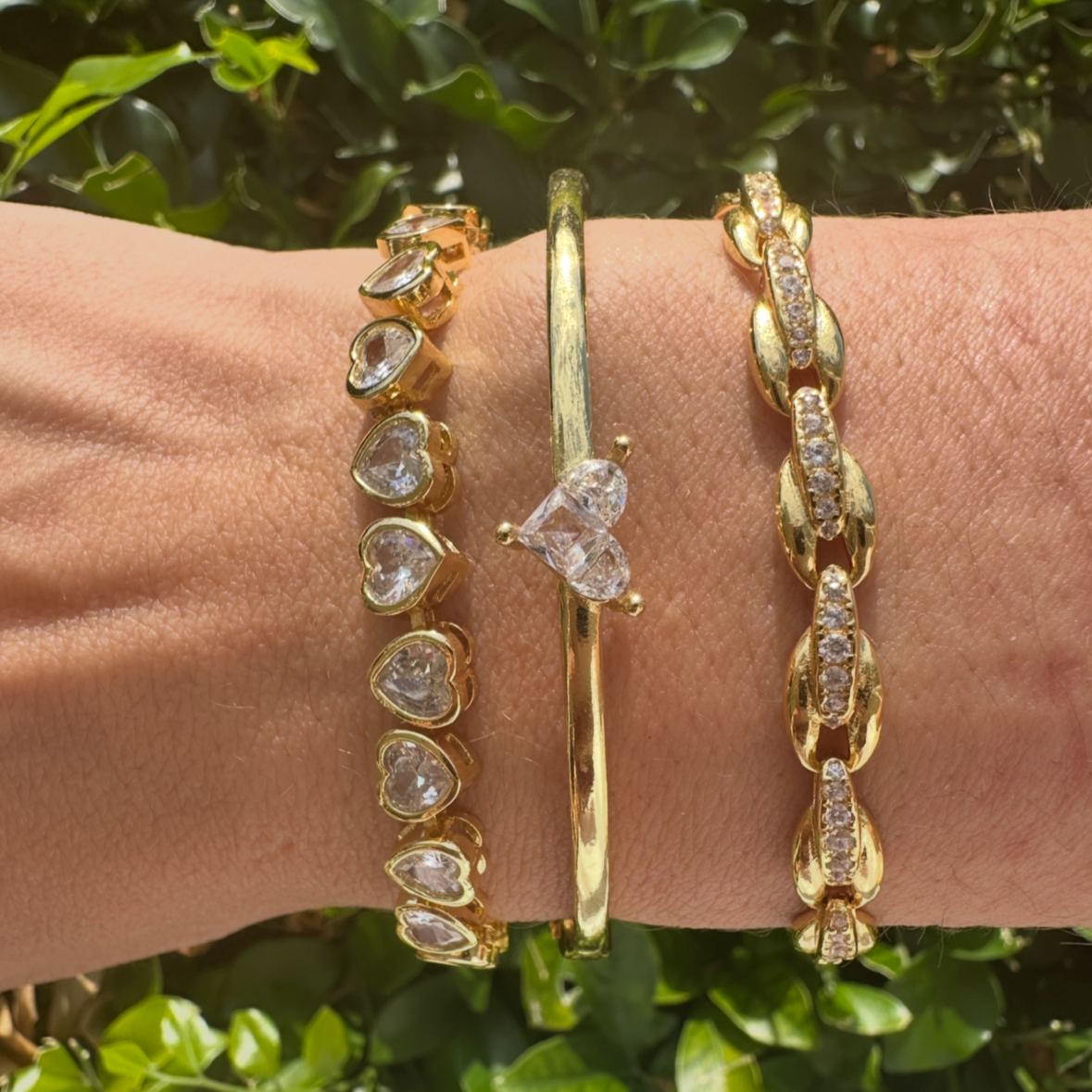 Single Heart Thin Bangle: The Esme