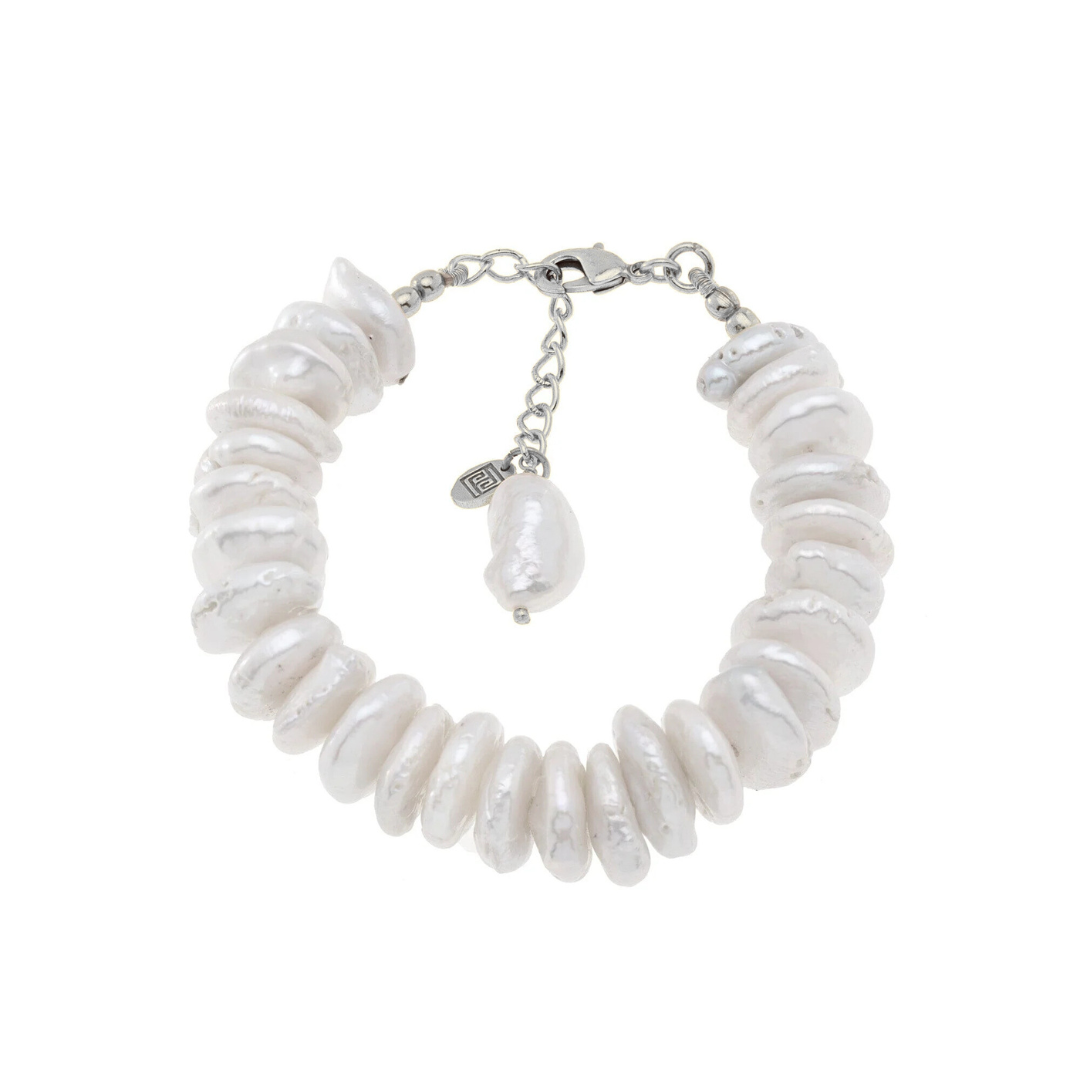 Freshwater Coin Pearl Bracelet: The Charlotte