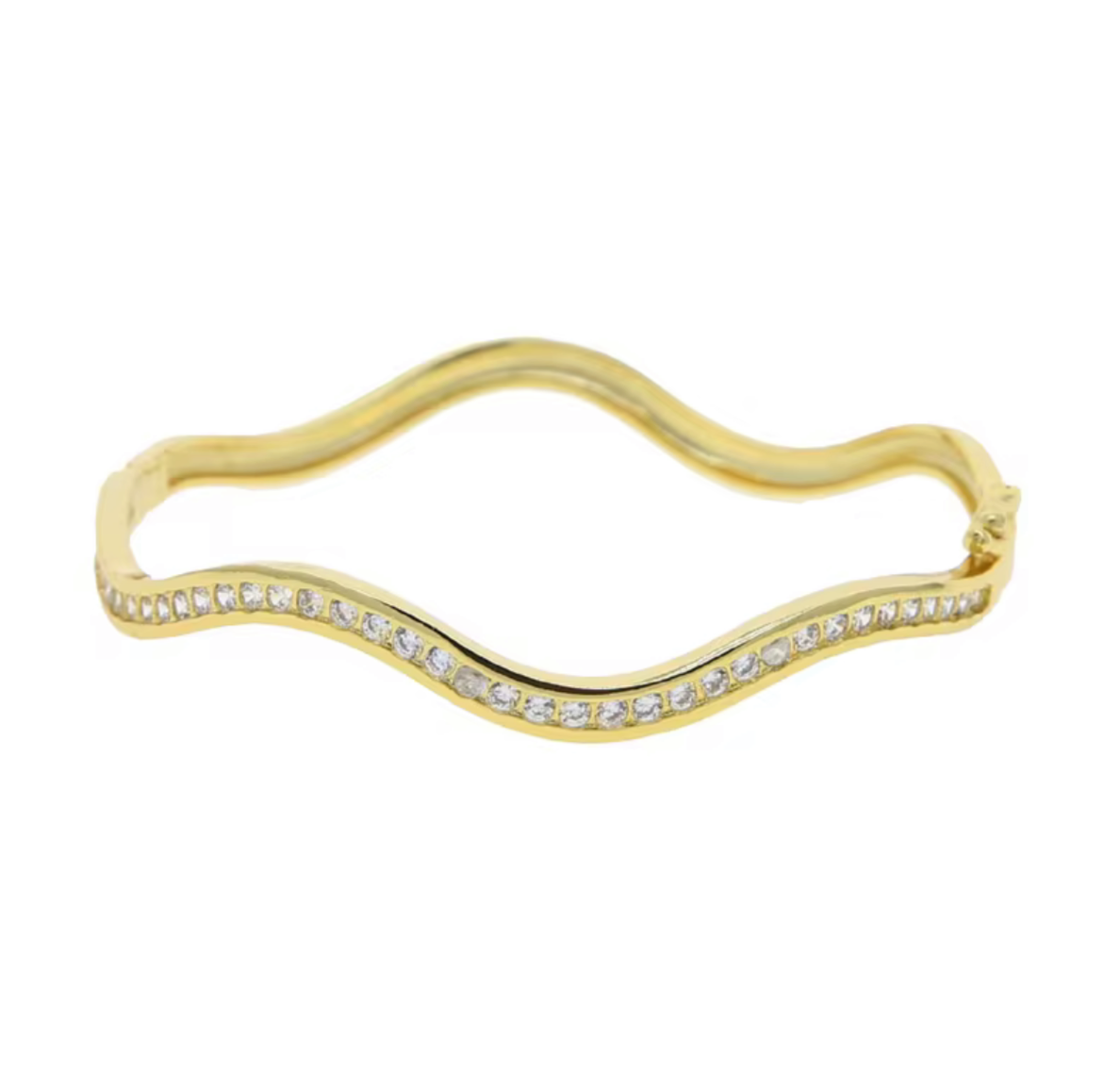 Thin White Topaz Bangle: The Christy