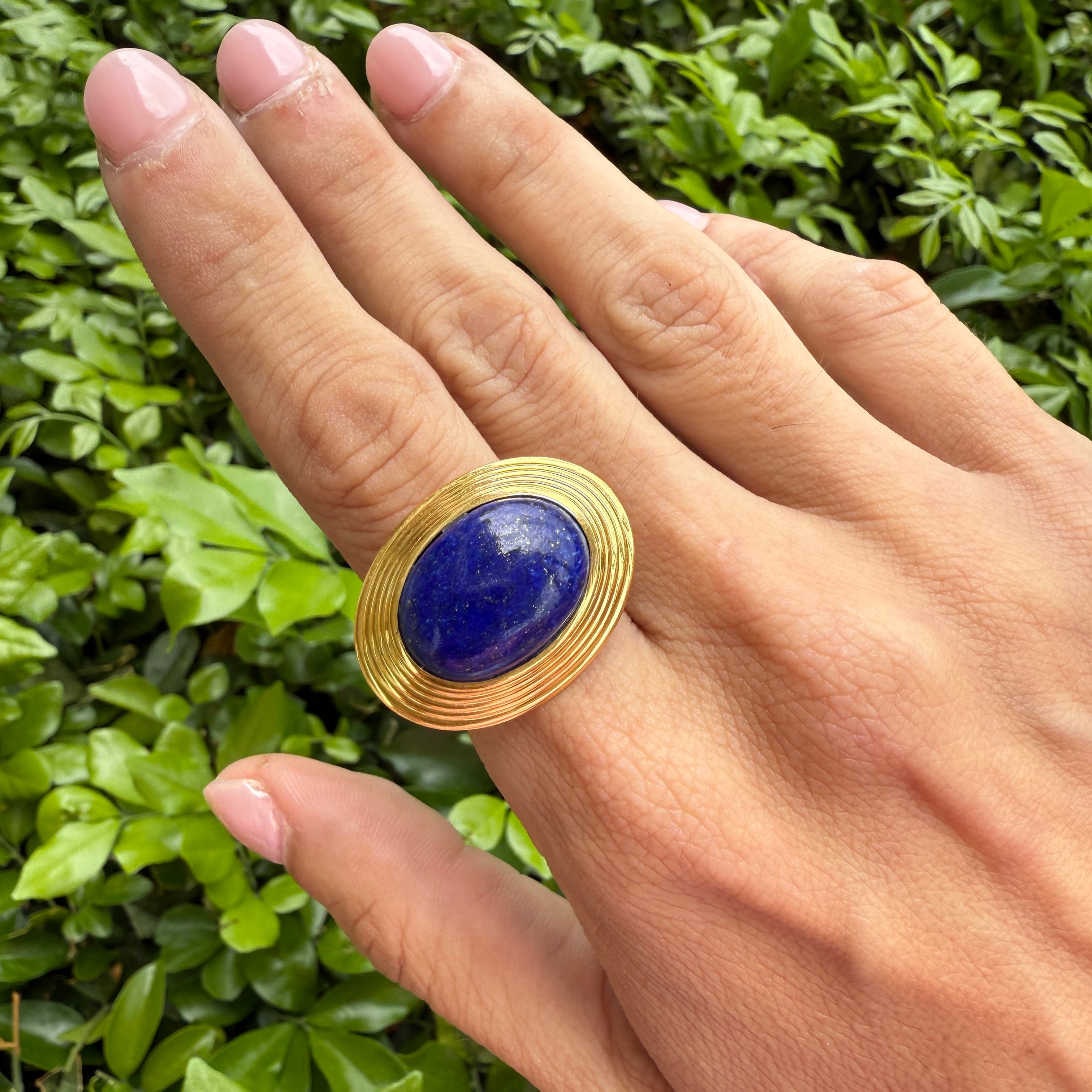 The Aphrodite: Large Gemstone Adjustable Ring