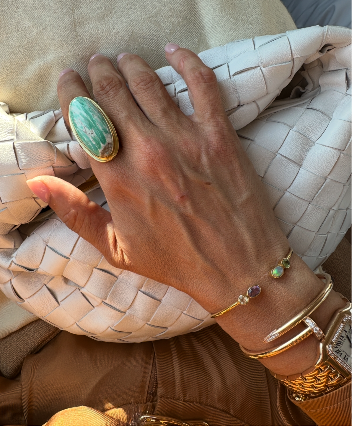 One Of A Kind 18k Gold Vermeil Variscite Ring