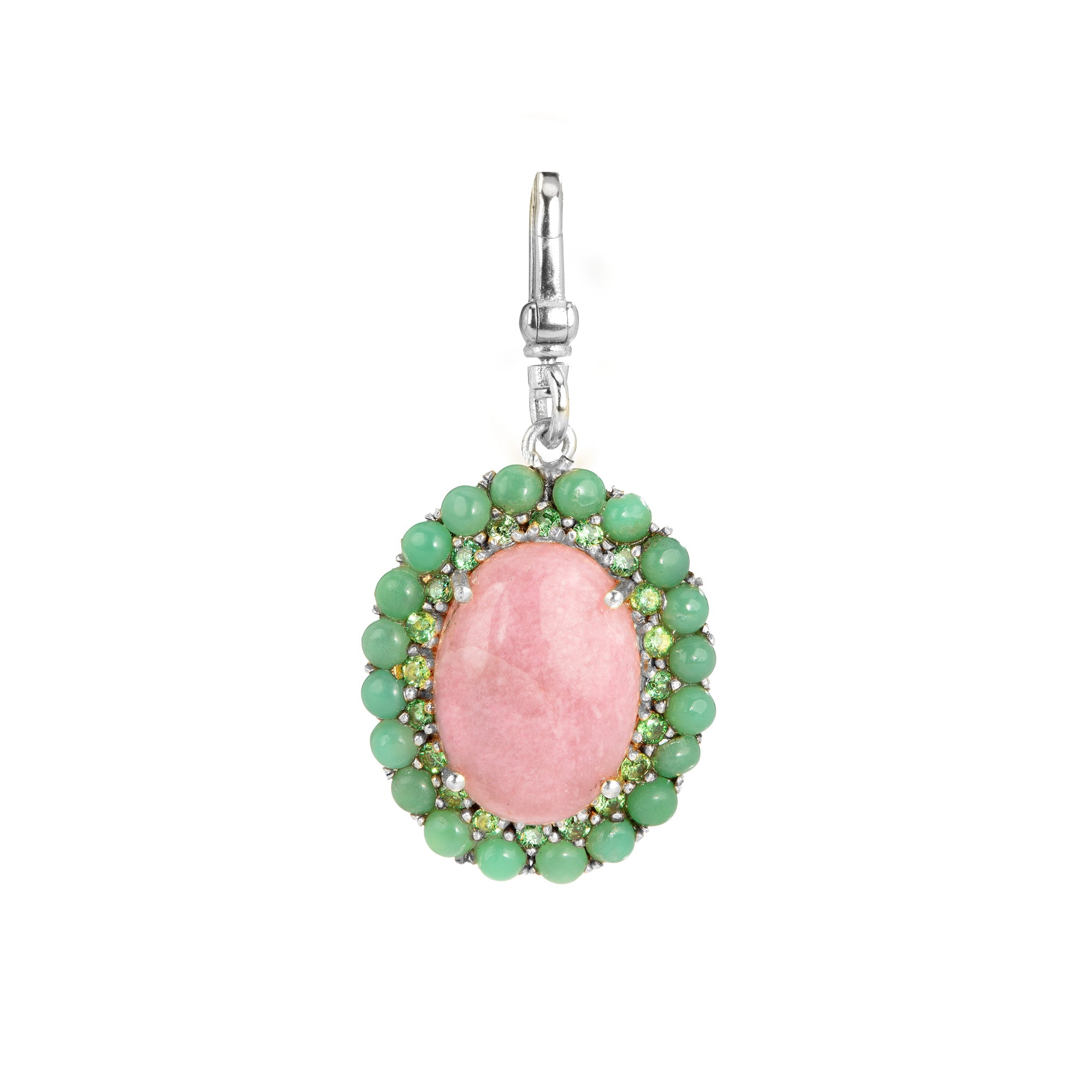 The Catherine: Gemstone Oval Charm