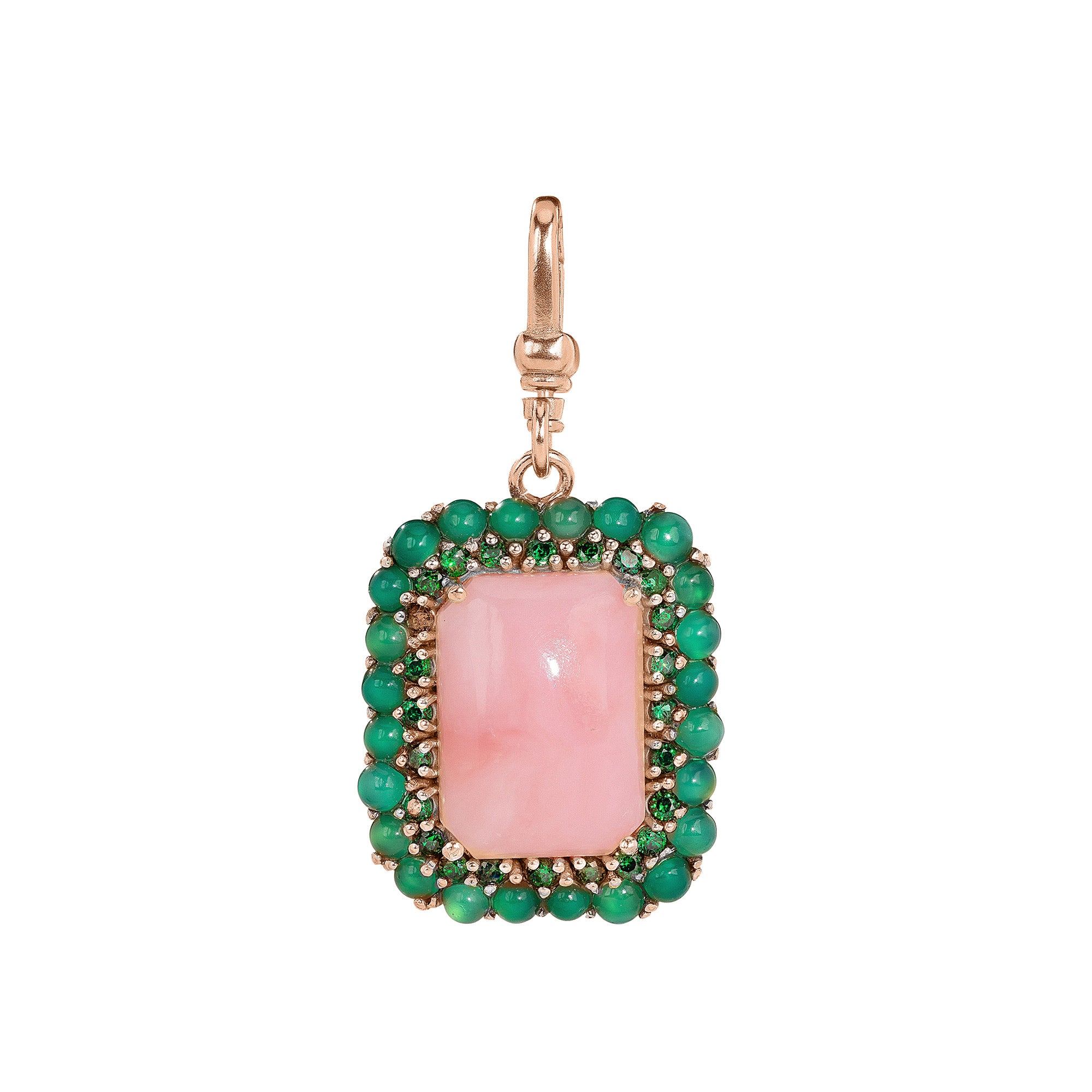 Pink Opal & Green Onyx: The Cristina Charm