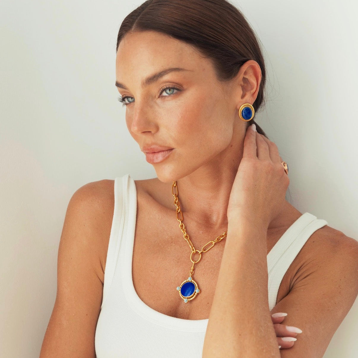 The Odette: Lapis Lazuli & Phosphosiderite 4-in-1 Reversible/Flippable Charm
