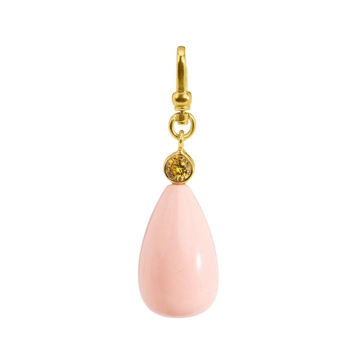The Melody: Large Yellow & Coral Drop Charm