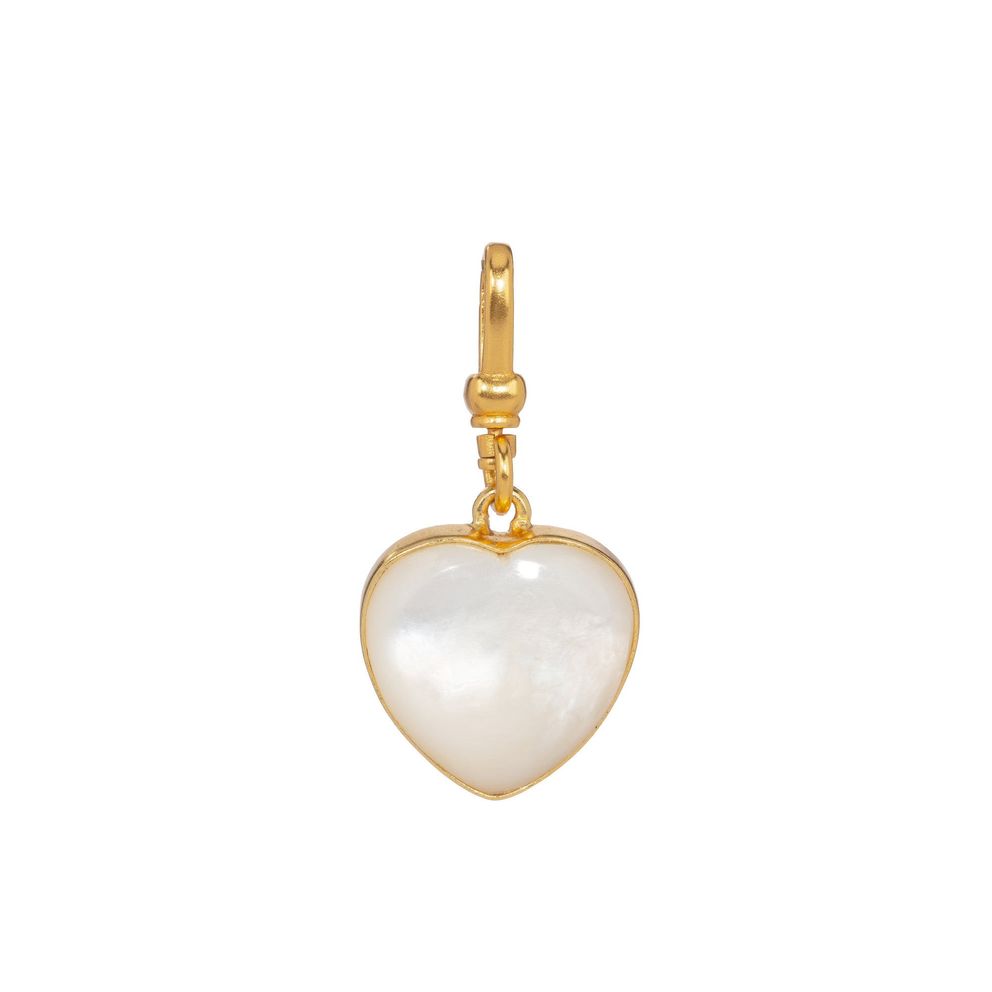 Small Mother Of Pearl Love Heart Charm