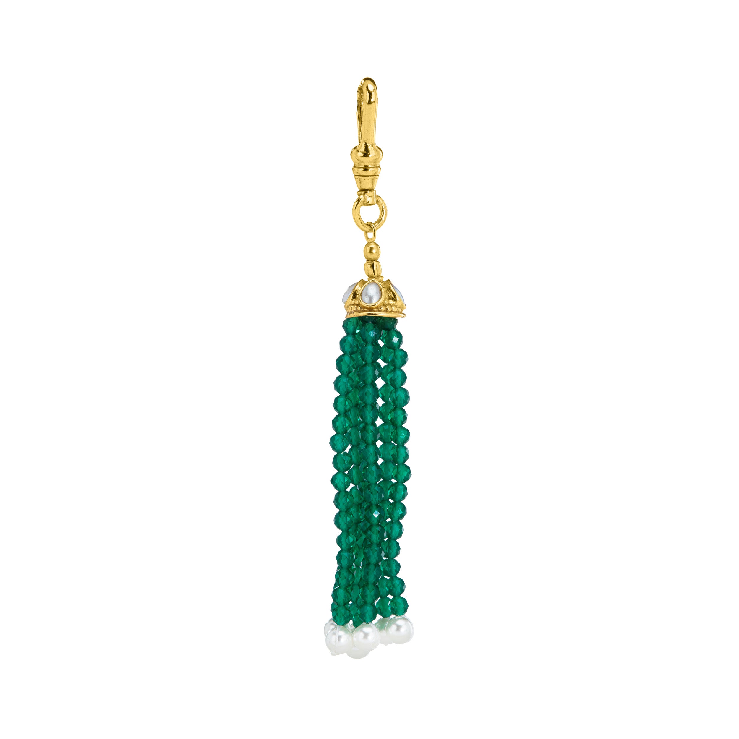 The Odessa: Green Onyx Tassel Charm