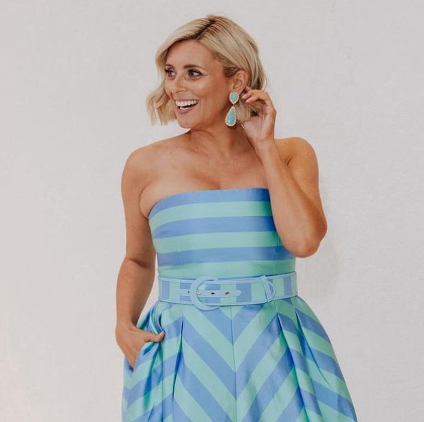 18k Gold Vermeil Turquoise Drop Earrings: The Irena