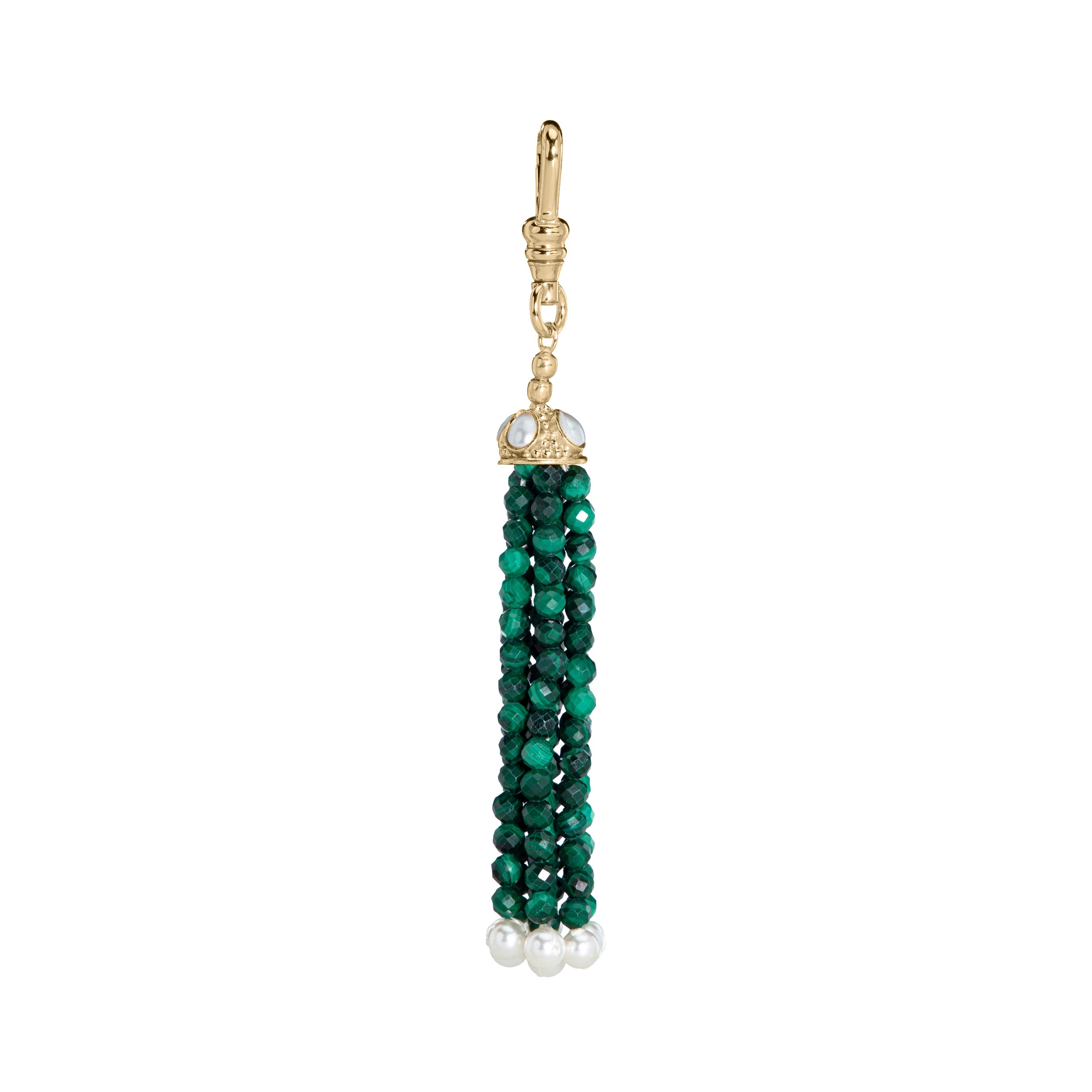The Odessa: Malachite Tassel Charm
