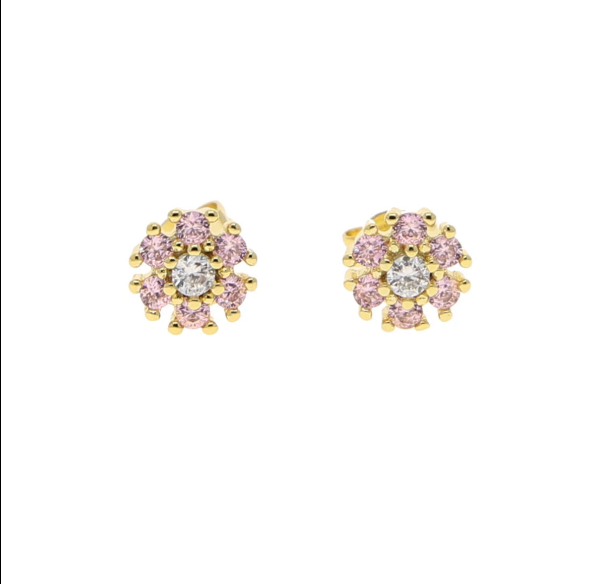 Dainty Gemstone Flower Studs: The Alysia