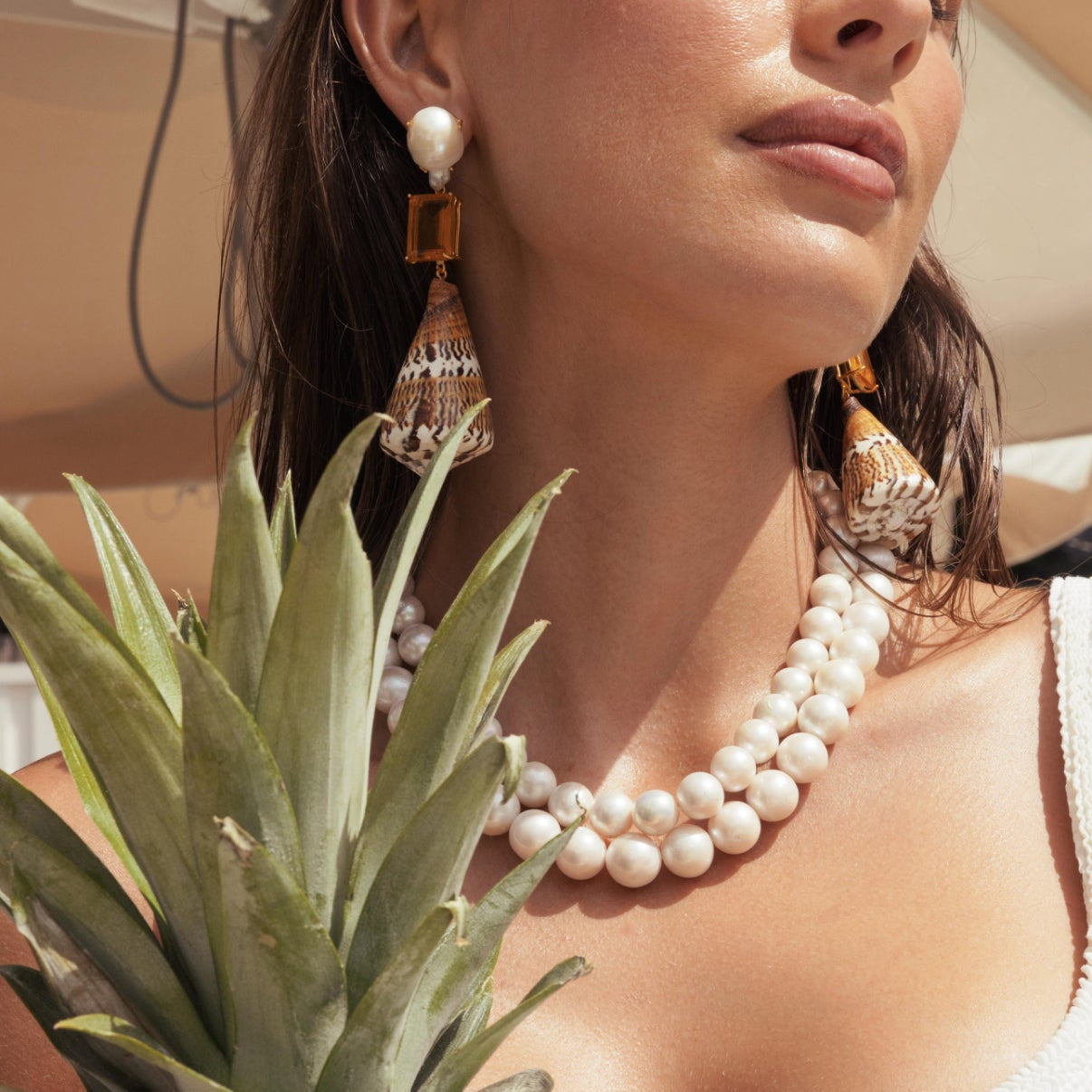 The Mary: Large Round Freshwater Pearl Necklace: