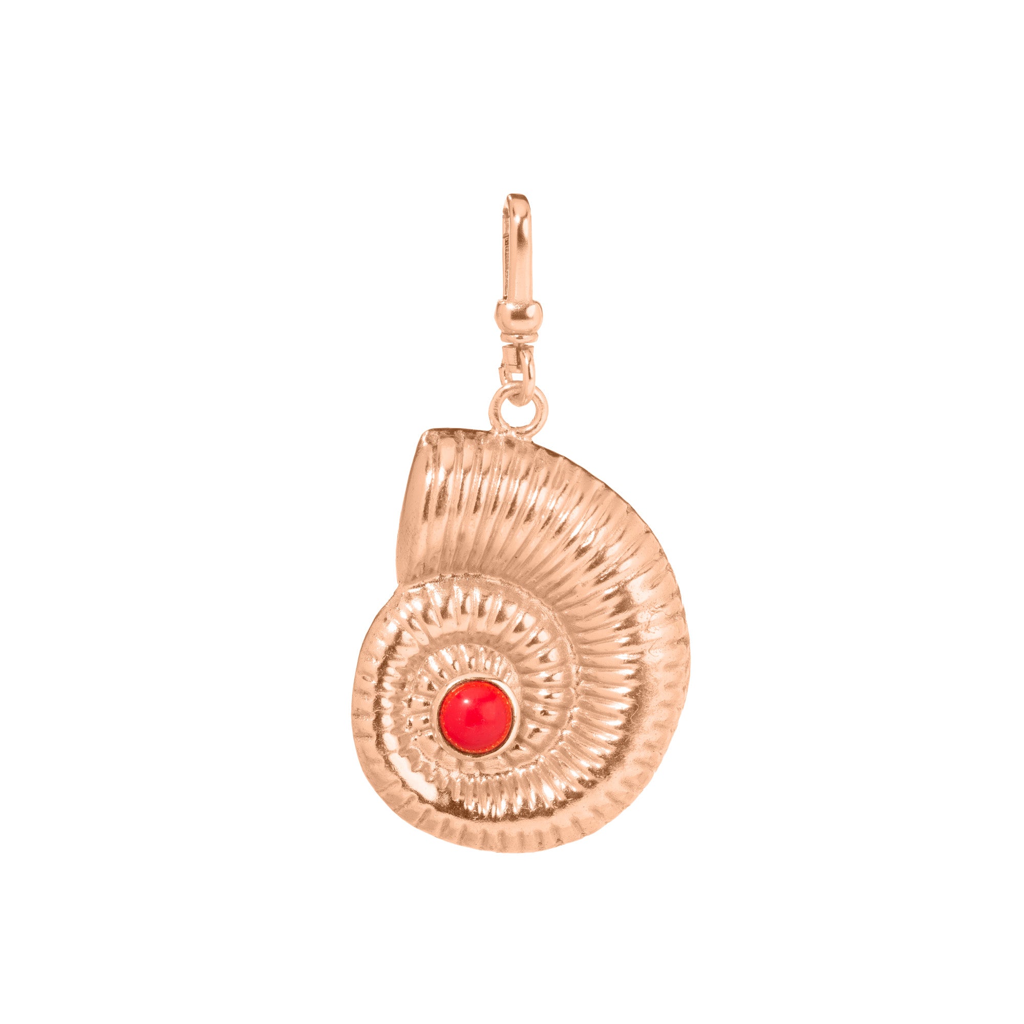 The Aurora : Reversible Ammonite Gold Shell (Coral & Pearl)