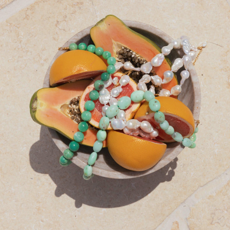 The Blake: Natural Baroque White Pearl Necklace