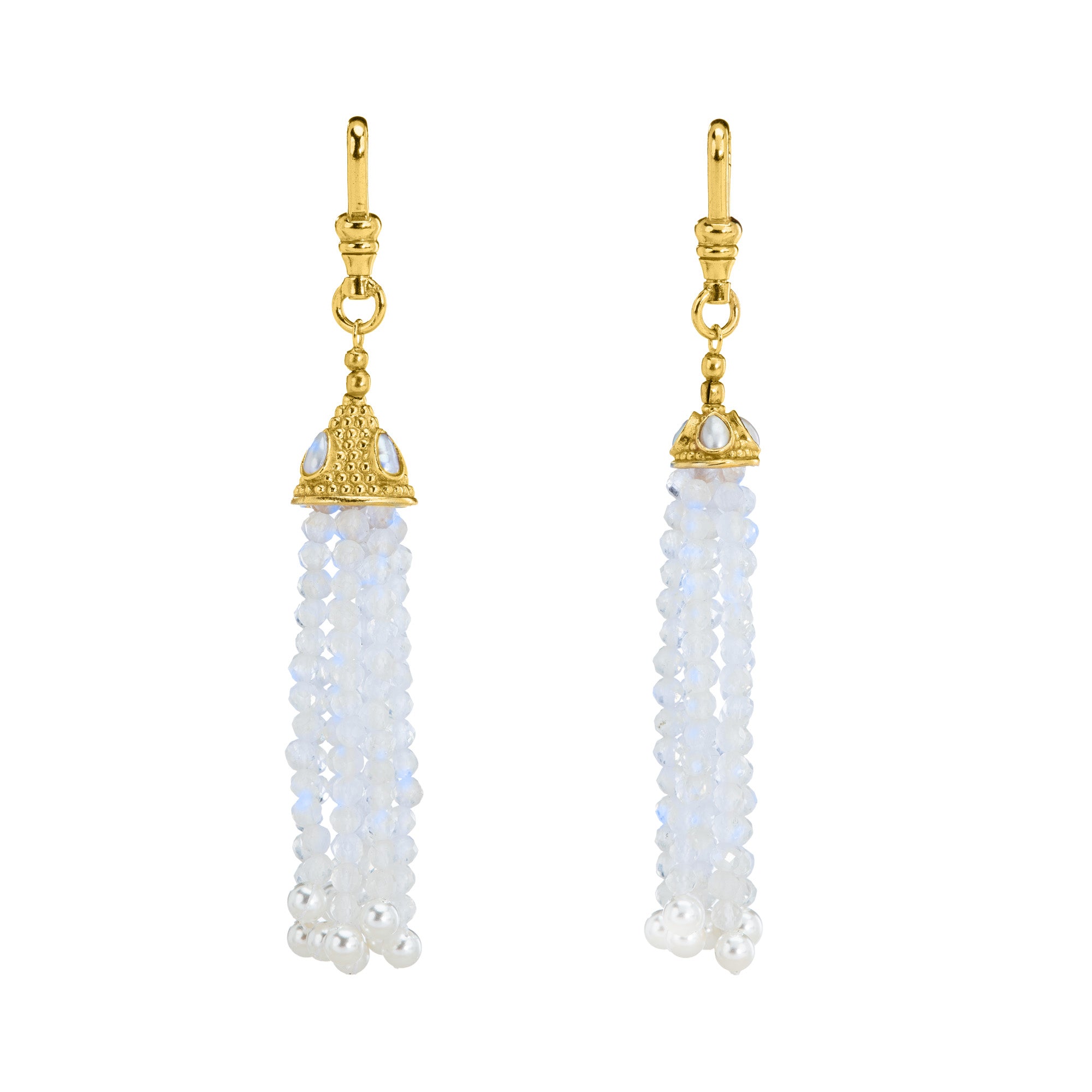 The Odessa: Rainbow Moonstone Tassel Charm