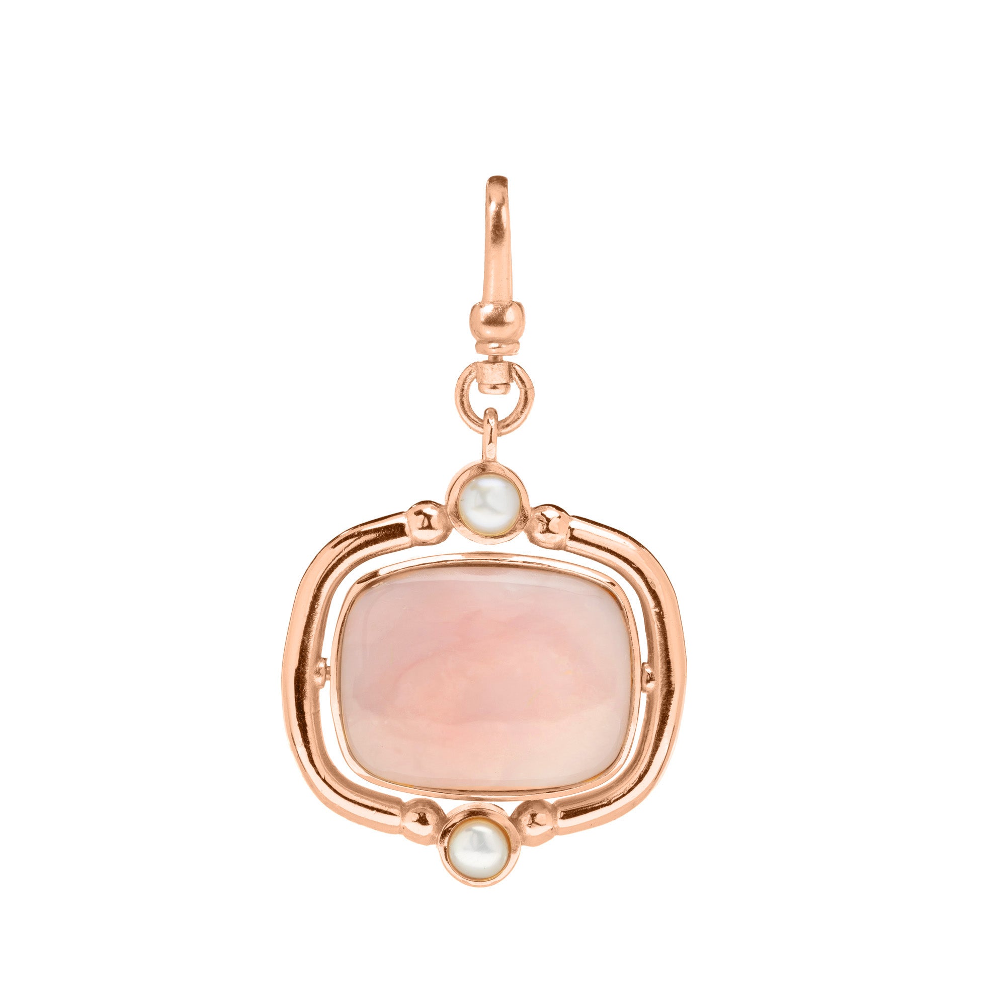 The Odette: 4-in-1 Cushion Gemstone Charm (Lapis Lazuli and Pink Opal)