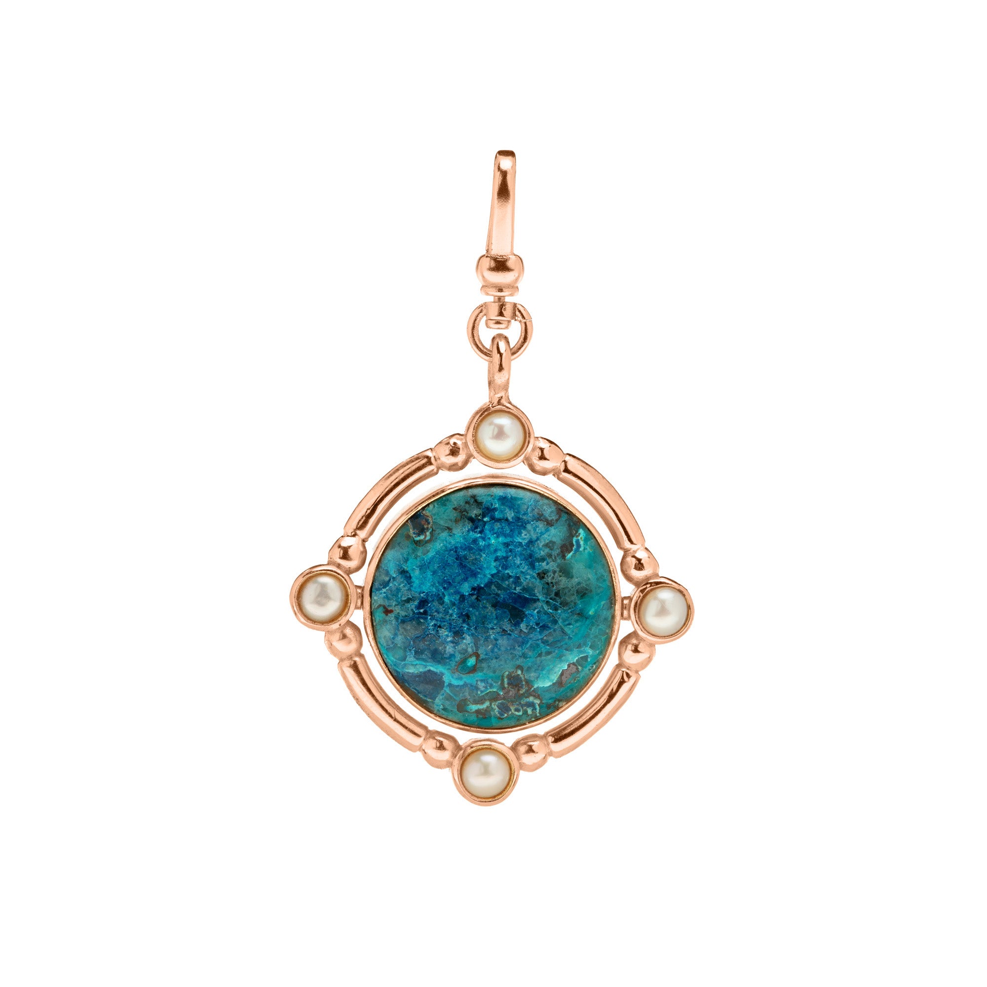 The Odette: Shattuckite & Petalite 4-in-1 Reversible/Flippable Charm
