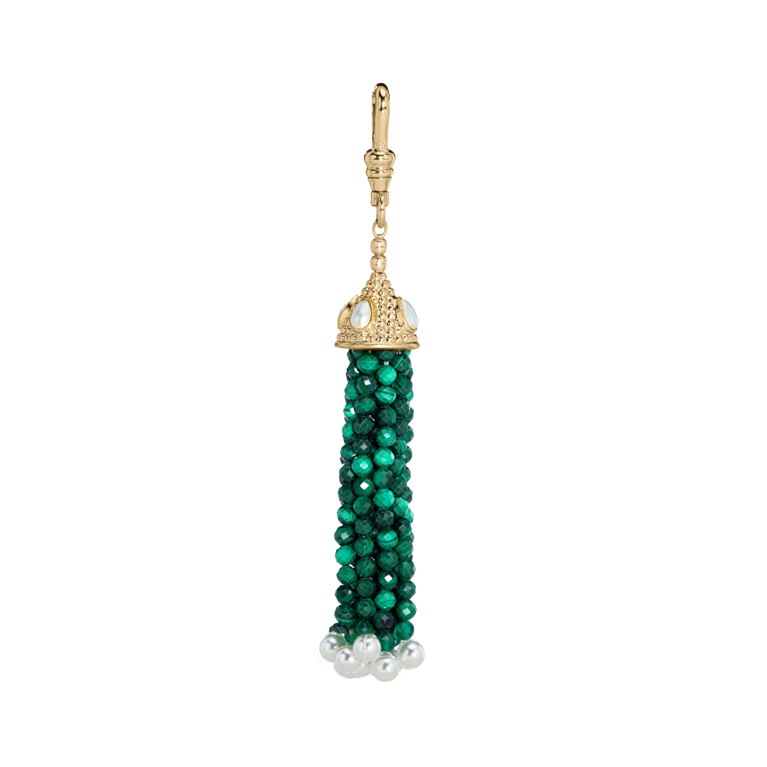The Odessa: Malachite Tassel Charm