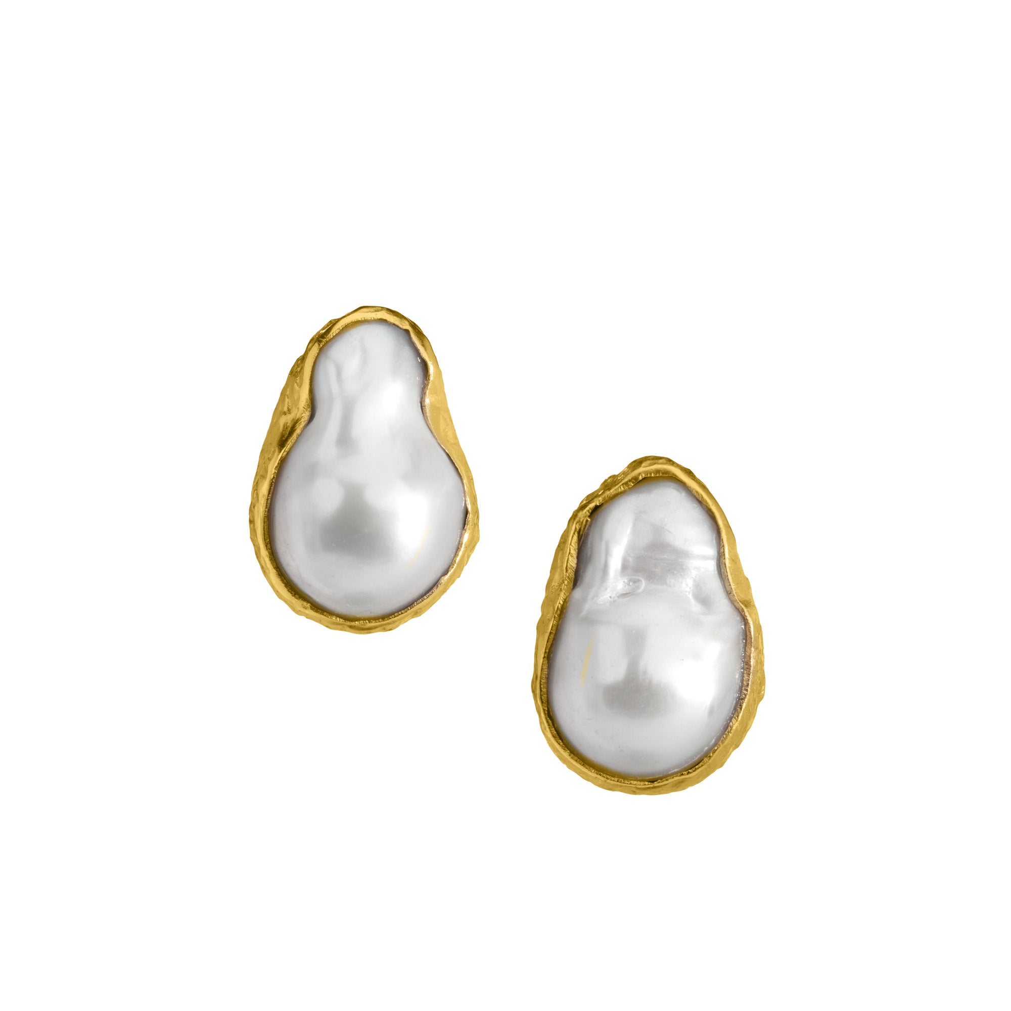 The Margot: Natural Baroque Pearl Studs