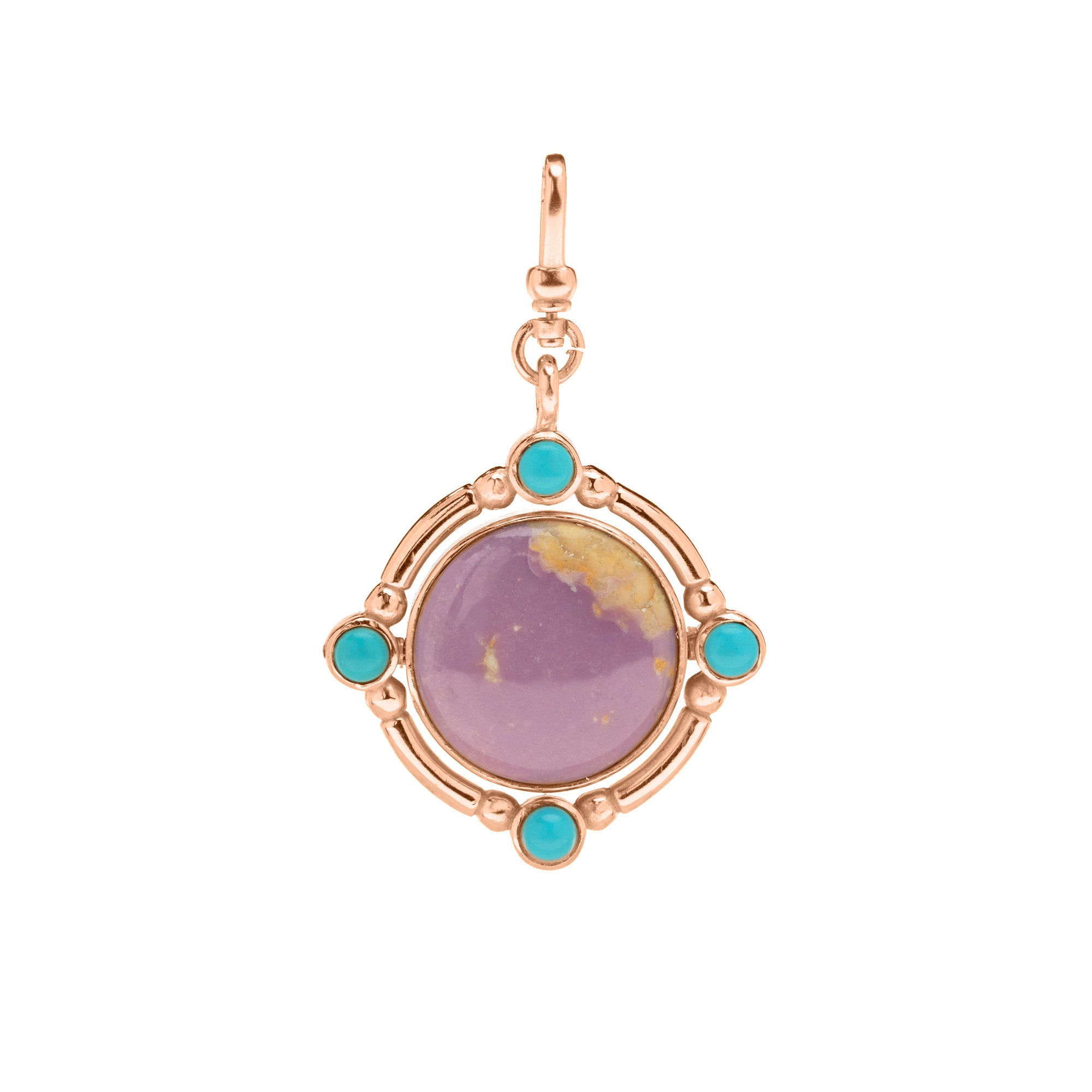 The Odette: Lapis Lazuli & Phosphosiderite 4-in-1 Reversible/Flippable Charm