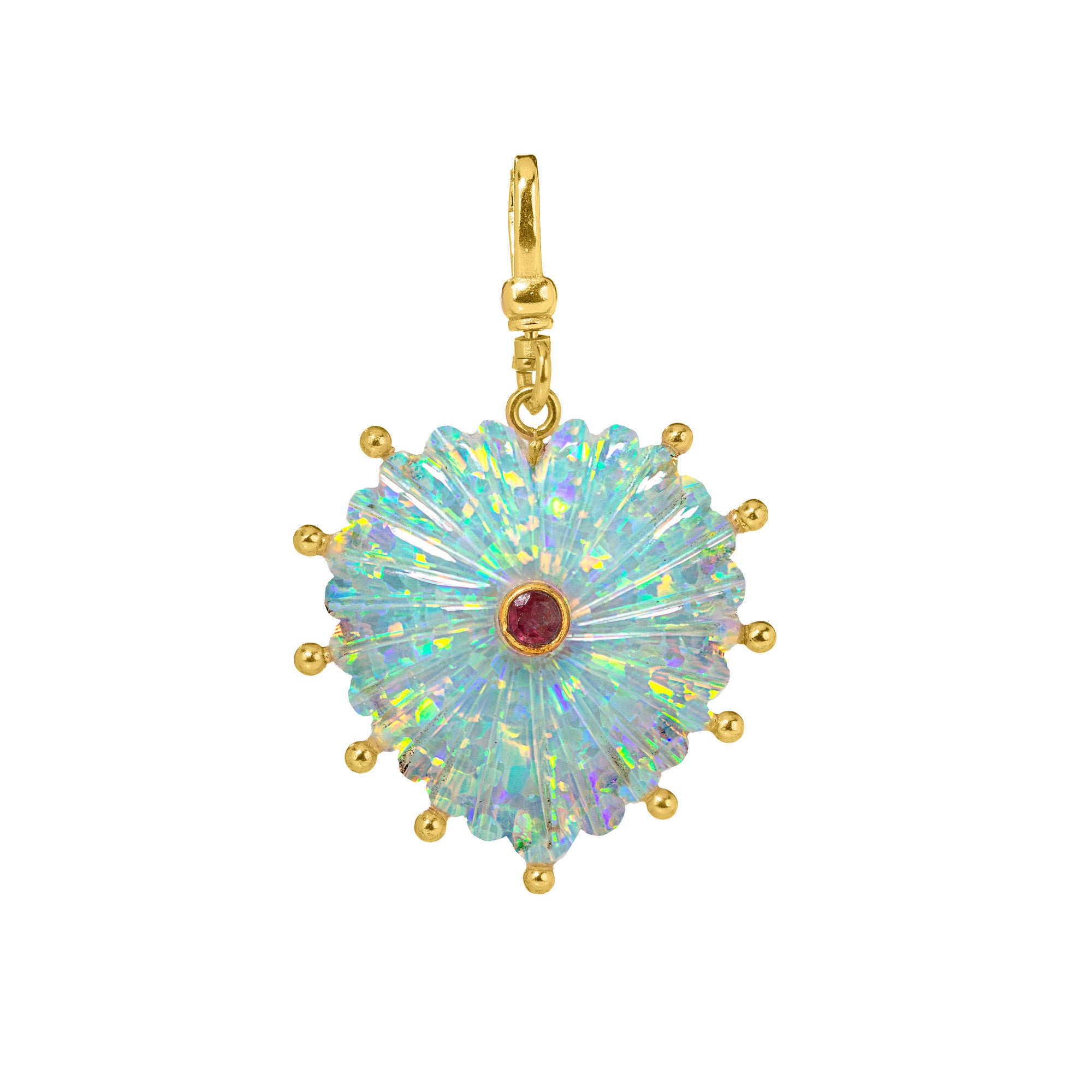 Reversible Carved Opal Heart: The Mabel