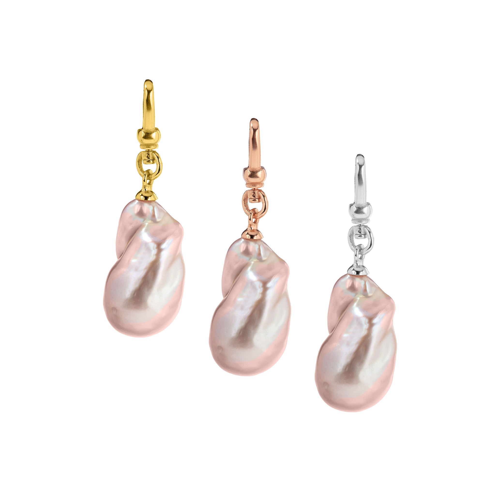 Natural Pink Baroque Pearl Charm