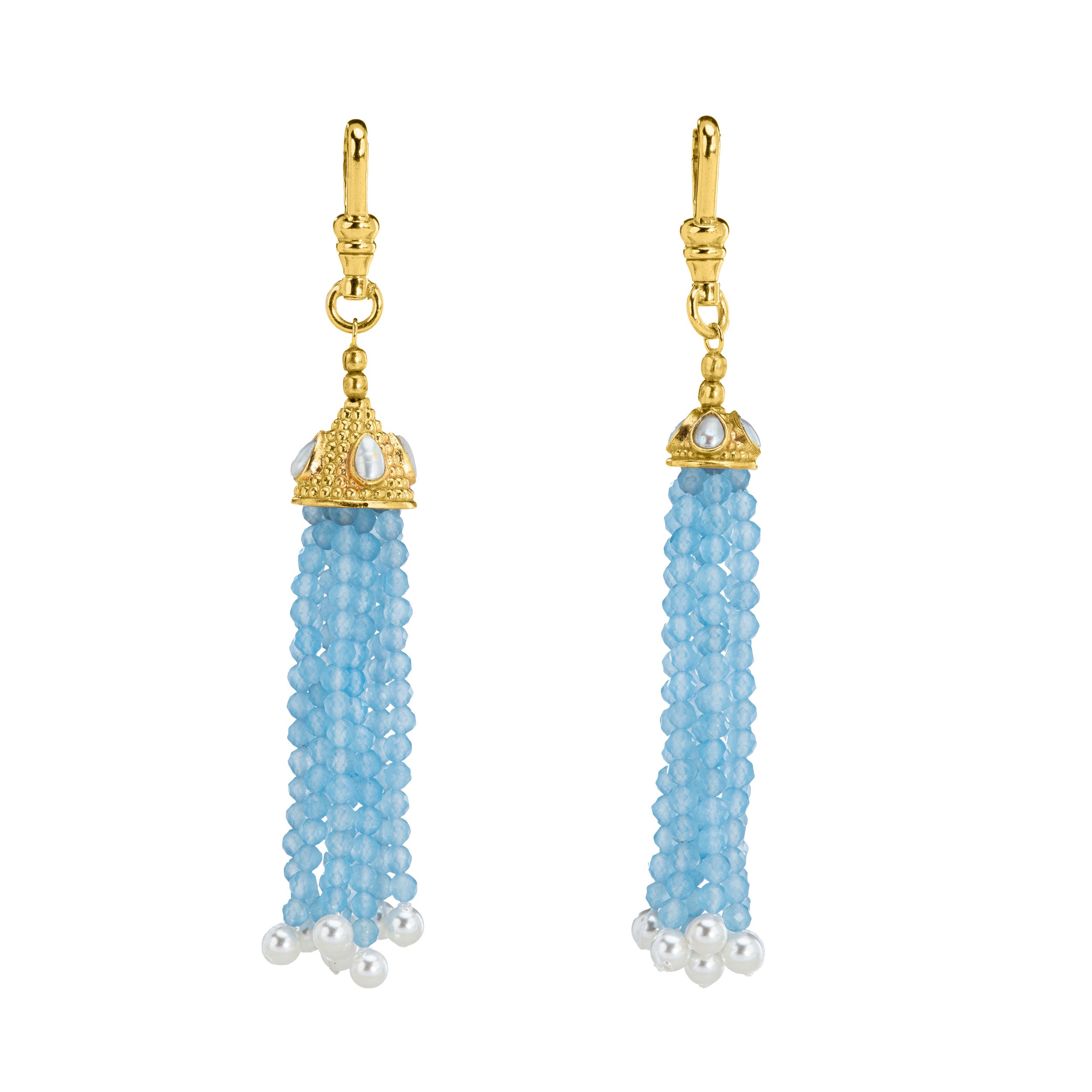 The Odessa: Blue Lace Agate Tassel Charm