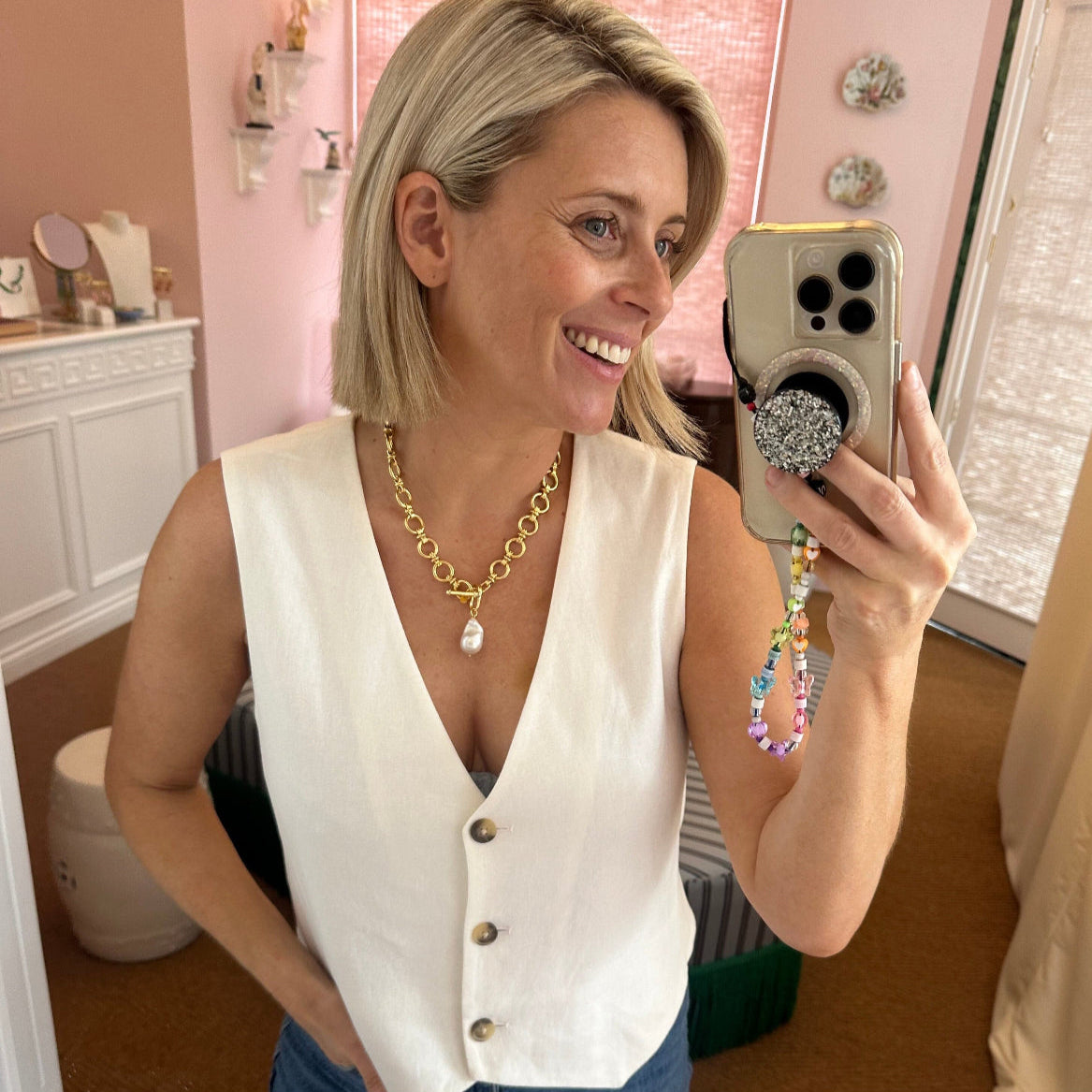 The Willow: Chunky Link T-Bar Necklace