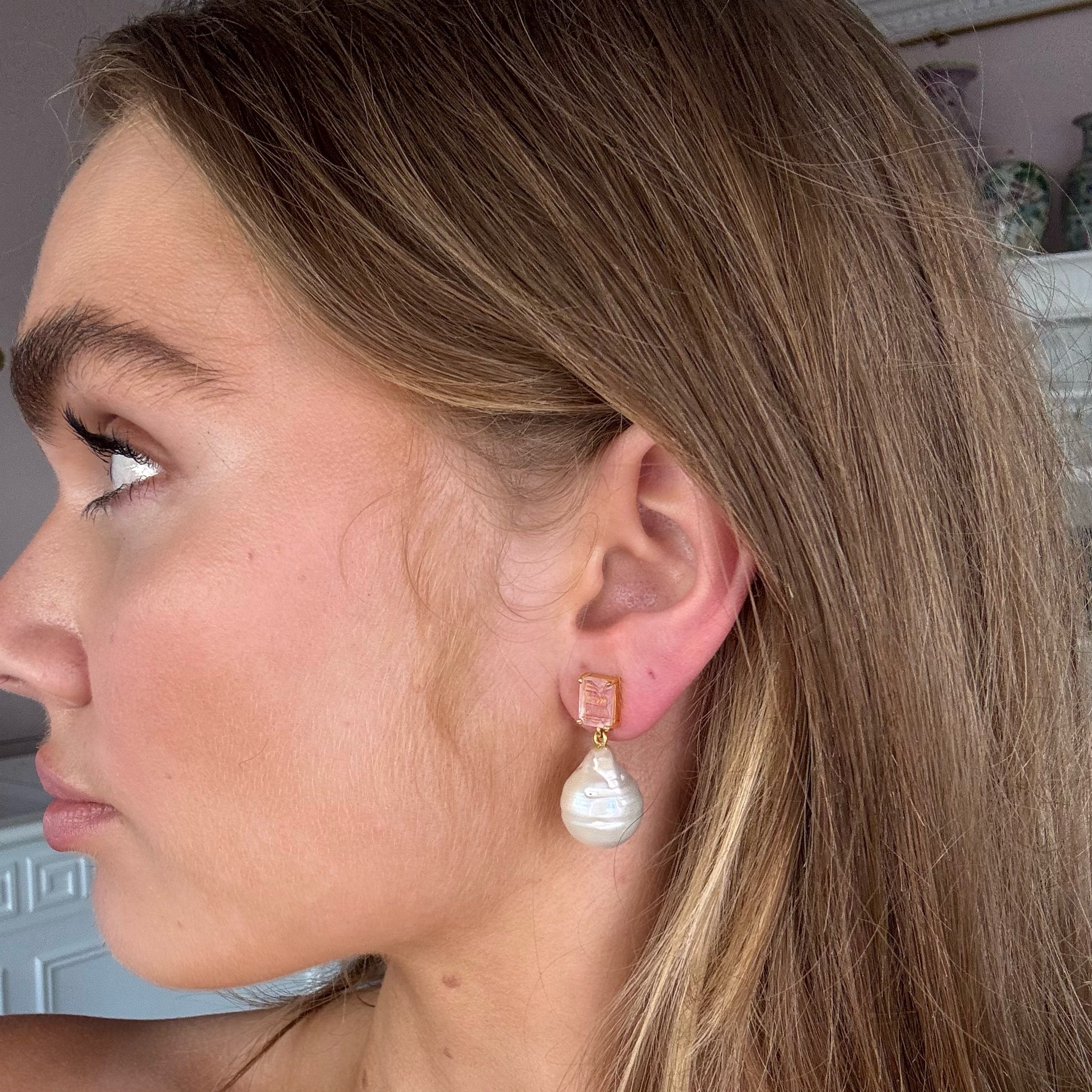 The Bellen: Baroque Pearl Earrings