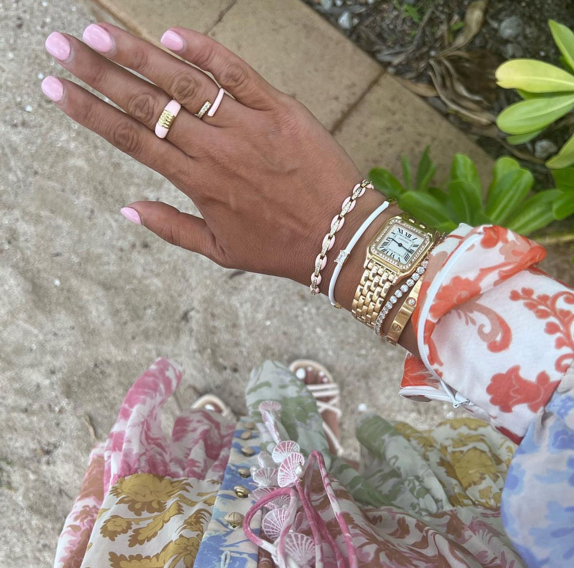 White Topaz and Enamel Wrap Ring: The Freyda