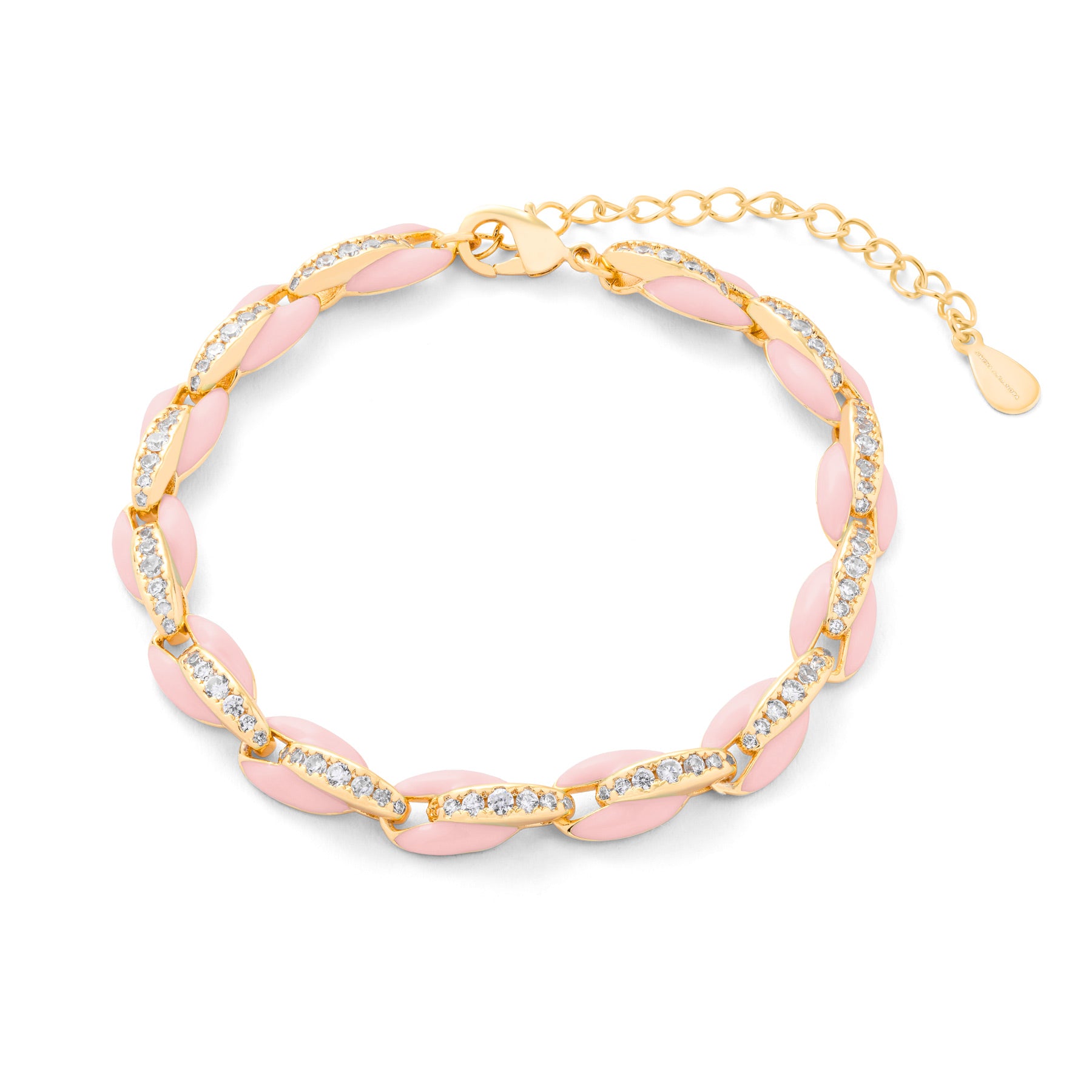 The Farrah Pink Enamel Bracelet